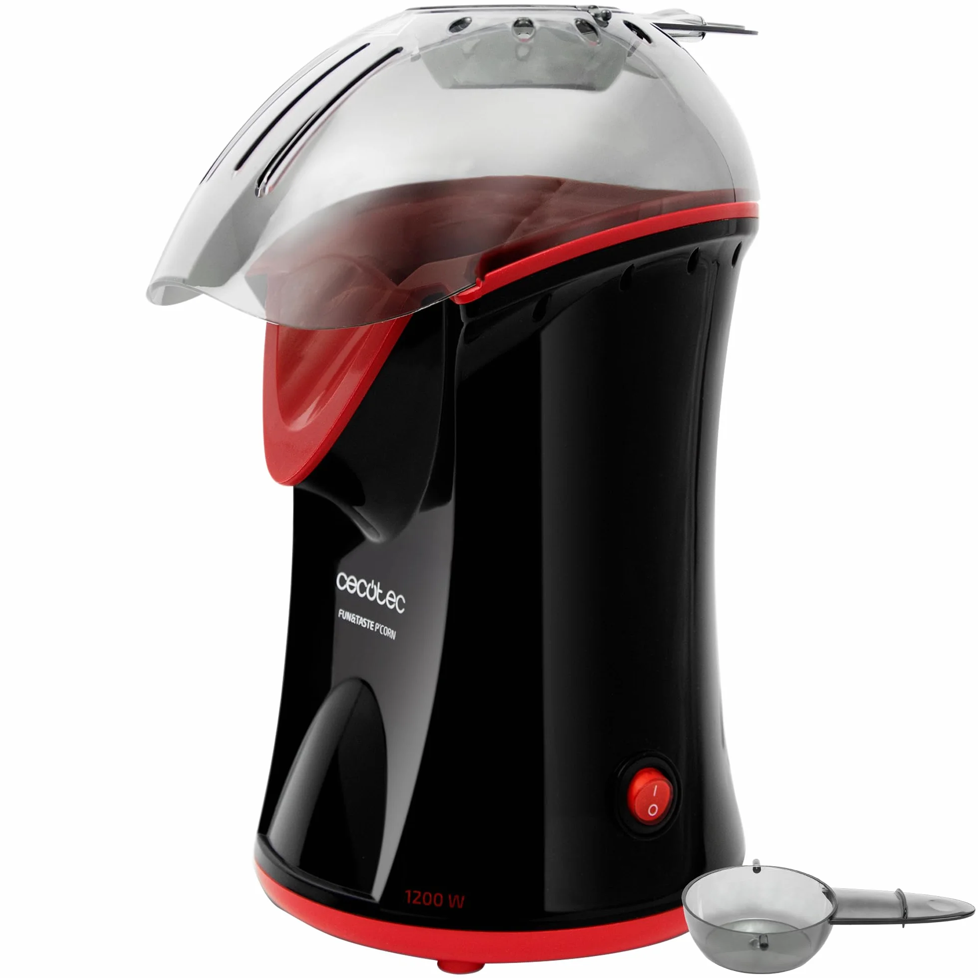 Cecotec Fun&Taste Pop Corn Maszyna do popcornu konwekcyjnego, 1200 W, wyjmowany system, w zestawie łyżka dozująca, ochrona przed przegrzaniem
