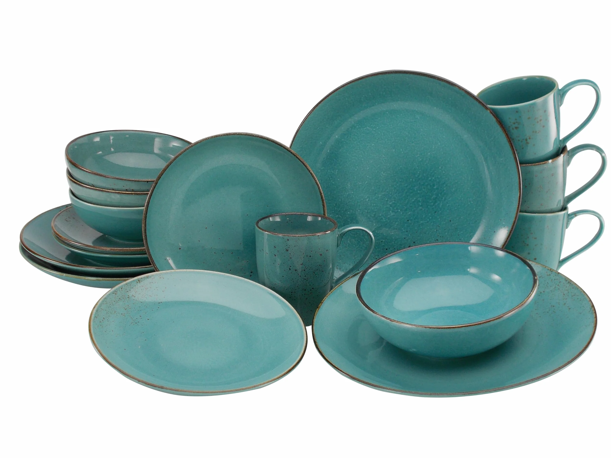 CreaTable, 22413 seria Nature Collection Water, 16-częściowy zestaw dla 4 osób, do kombi ze stali nierdzewnej, do mycia naczyń i mikrowelleeignet