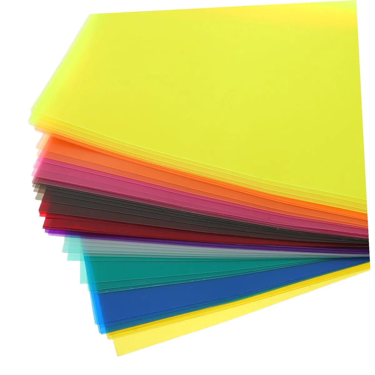 NUOBESTY 50 Arkuszy Arkuszy Kolorowego Przezroczystego Celofanu Do Rękodzieła Papier Do Pakowania Prezentów i Dekoracji Świetlnych Idealny Przedszkoli Kreatywnych Projektów i Edukacji