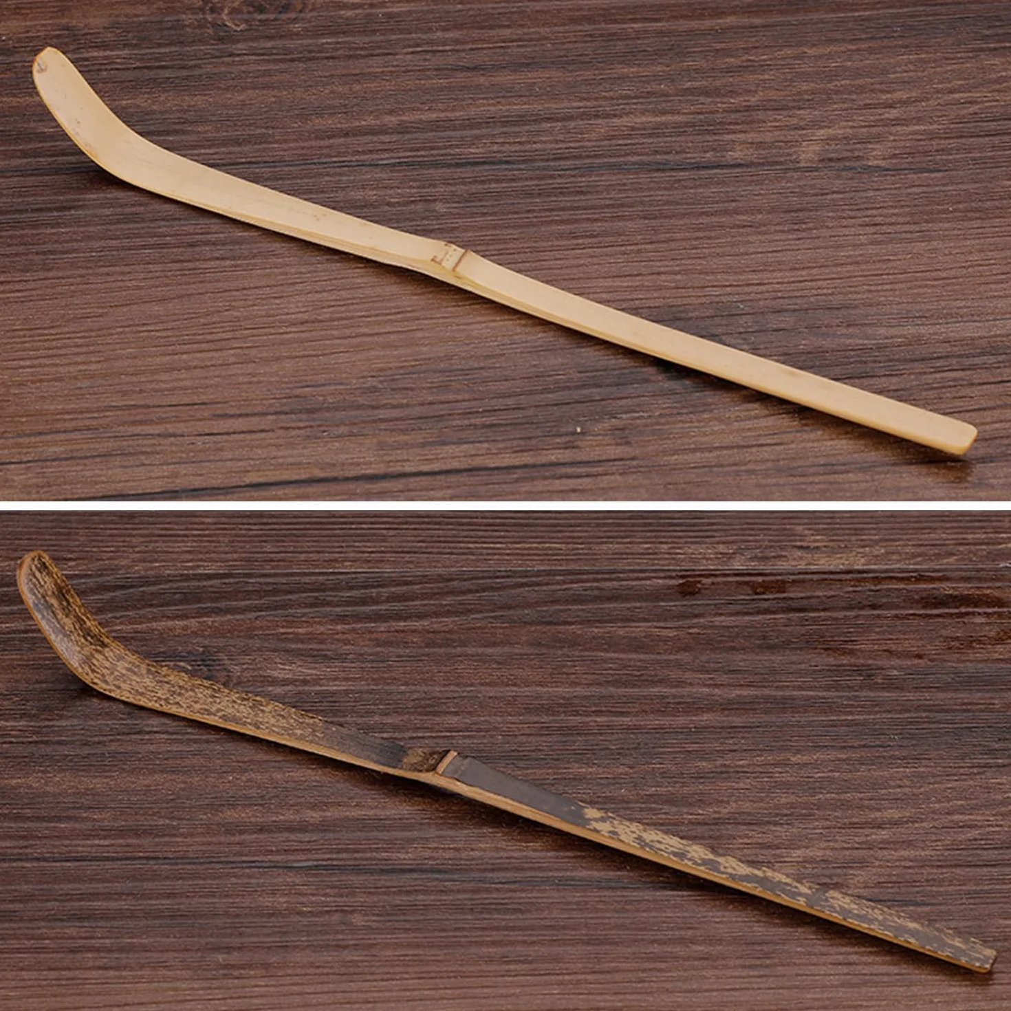 Zestaw 2 łyżek do herbaty, drewnianych łyżek, pałeczek do mieszania matchy, akcesoria do herbaty, przybory do picia herbaty, przybory kuchenne