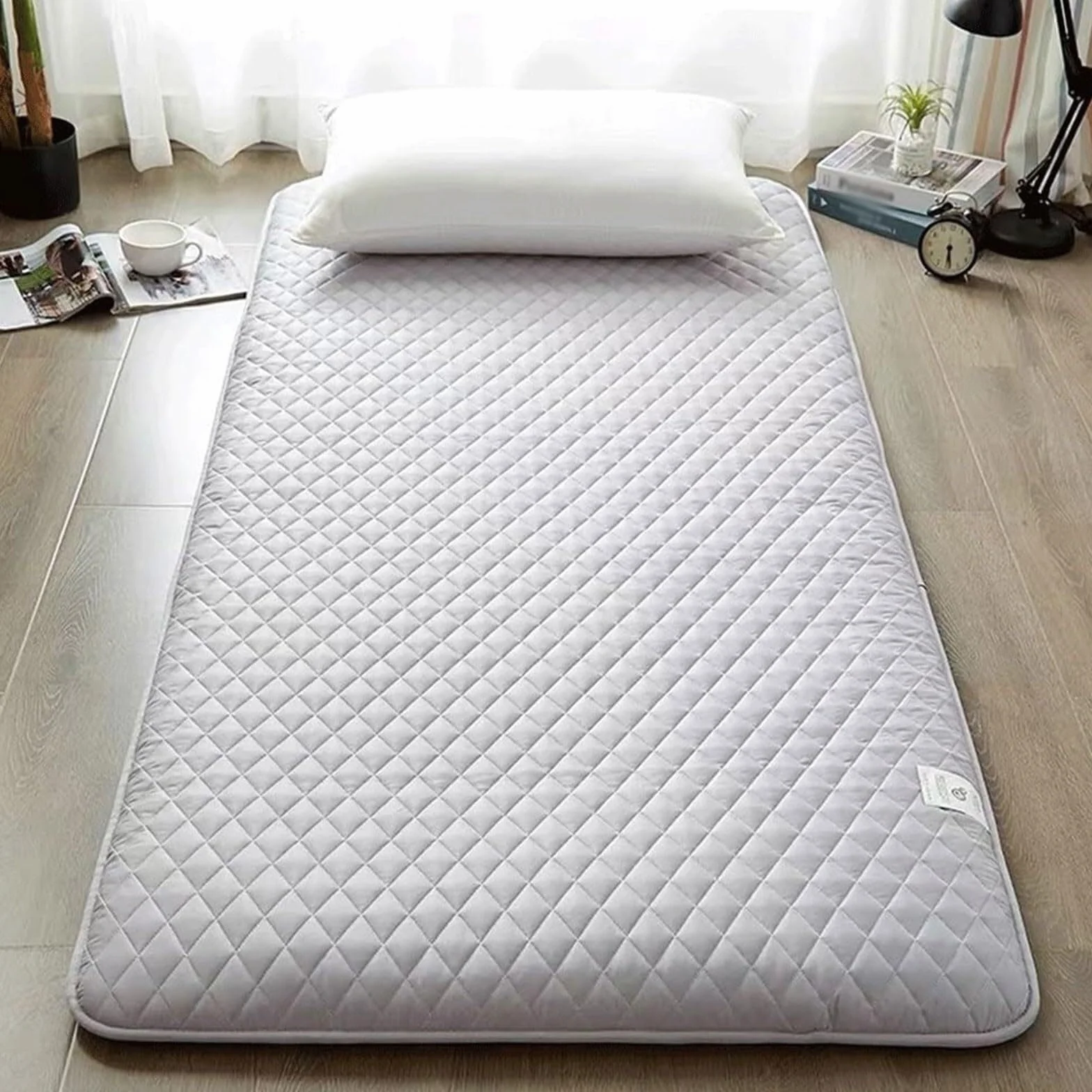 Japanese Floor Mattress Futon Mattress - Tatami Mattress, Roll Up Foldable Mattress Single Double, Sleeping Pad For Floor Guest Bed Sofa (Color : A, Size : 90x200cm)