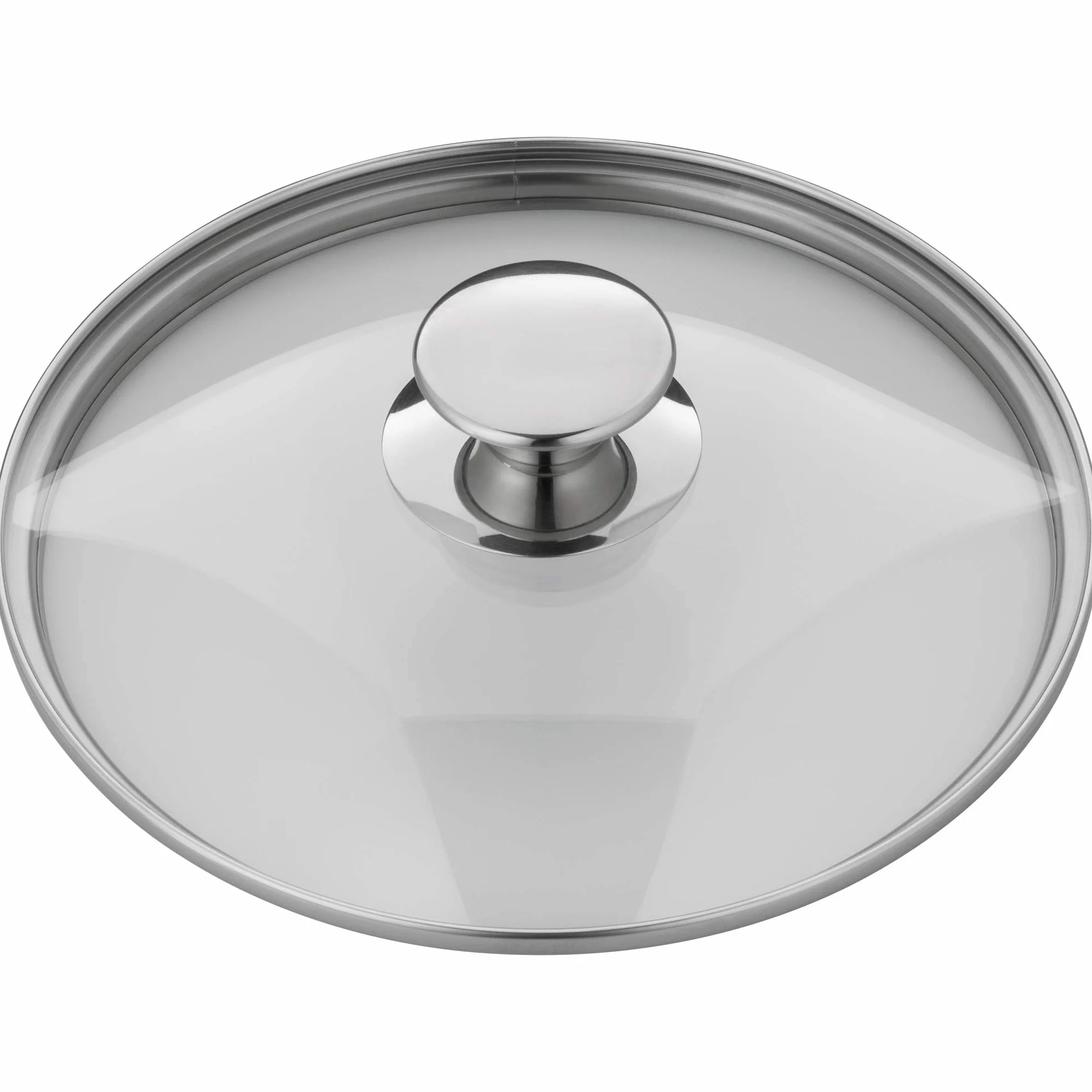 WMF pokrywka do garnków i patelni, 24 cm, szklana pokrywka z metalową gałką, pokrywka do garnków i patelni, szkło odporne na wysokie temperatury, nadaje się do mycia w zmywarce