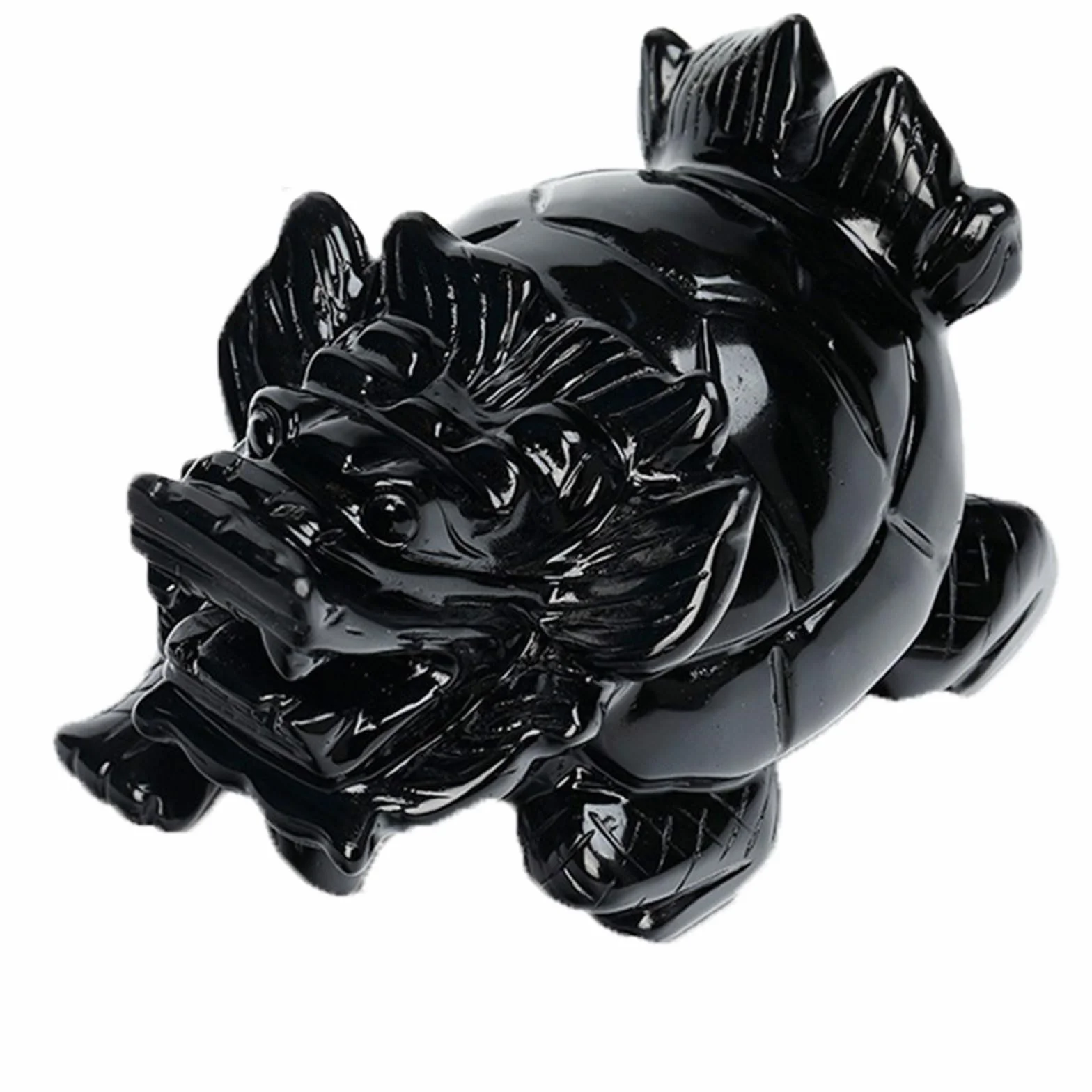 Czarny obsydianowy kamienny posąg żółwia-ręcznie rzeźbiony żółw kolekcjonerska rzeźba, kieszonkowa figurka zwierzątko do wystroju domu Feng Shui,6cm