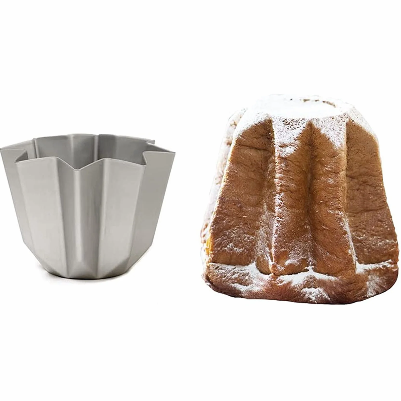 3 x anodowane aluminium dekoracyjne formy do ciasta chleb pandoro galaretka czekolada muffinka artykuły gospodarstwa domowego narzędzia do pieczenia B.