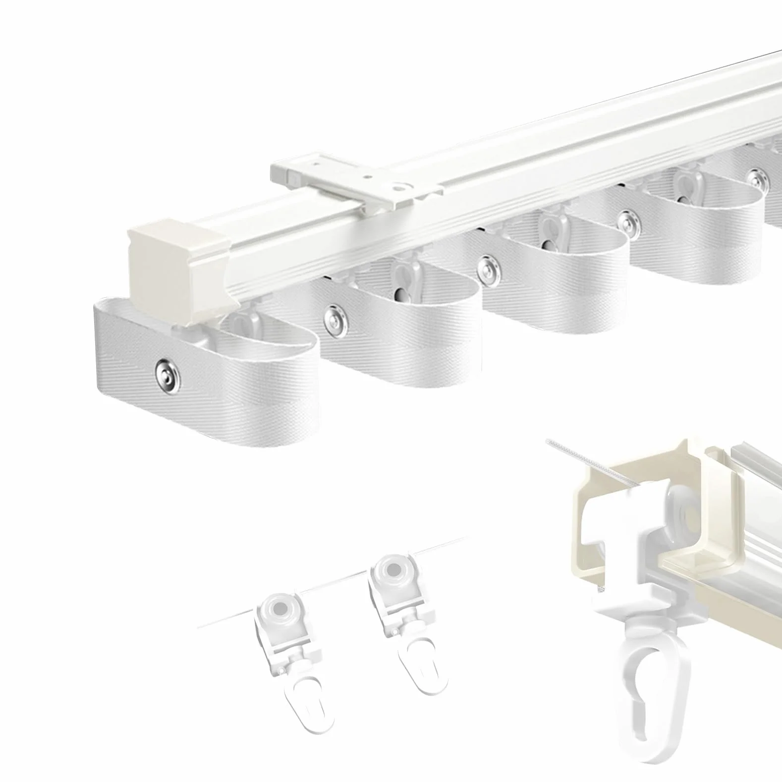 Wytrzymała szyna górska ze stopu aluminium z falą wodną – prosty system szyn do pojedynczego otwarcia gór, 7,6 cm, cichy serpentynowy design, akcesoria do przygód na świeżym powietrzu