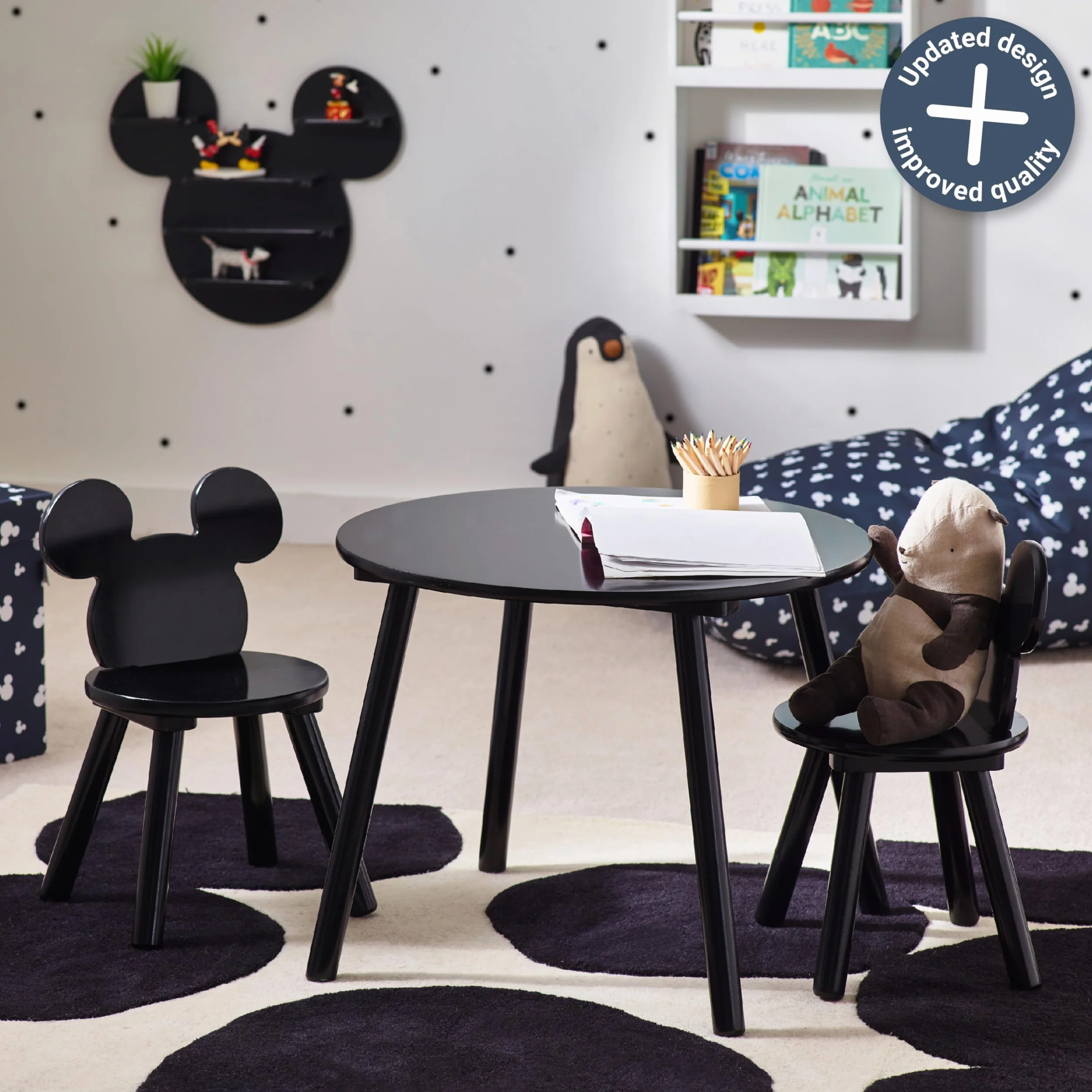 Disney Stolik + 2 Krzesła Komplet Myszka MIKI