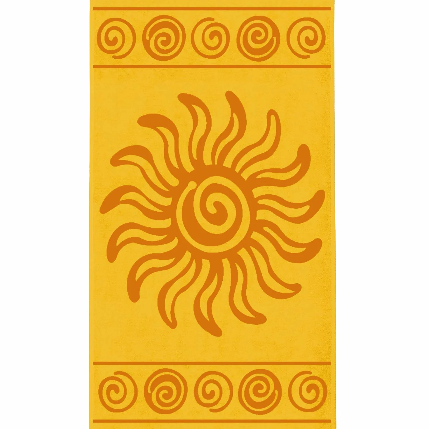 Delindo Lifestyle® Ręcznik plażowy z frotte, tropikalne słońce żółty, 100% bawełna, ręcznik plażowy 100 x 180 cm