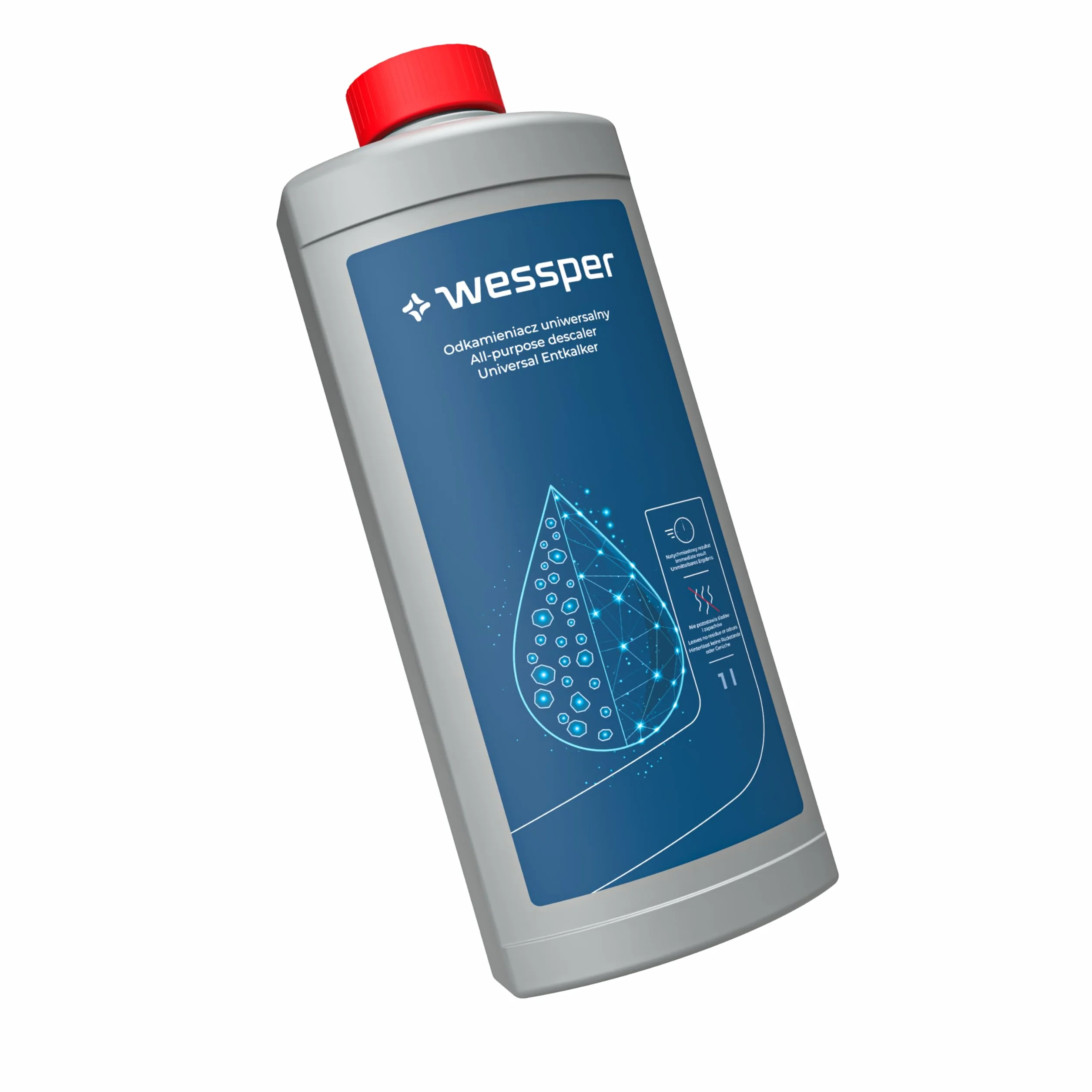 Wessper 1000 ml odkamieniacz do ekspresu do kawy, czajnika i żelazka - odkamieniacz i czyszczący kamień wapniowy, kompatybilny z maszynami Tassimo Bosch Senseo Nespresso Dolce Gusto Philips