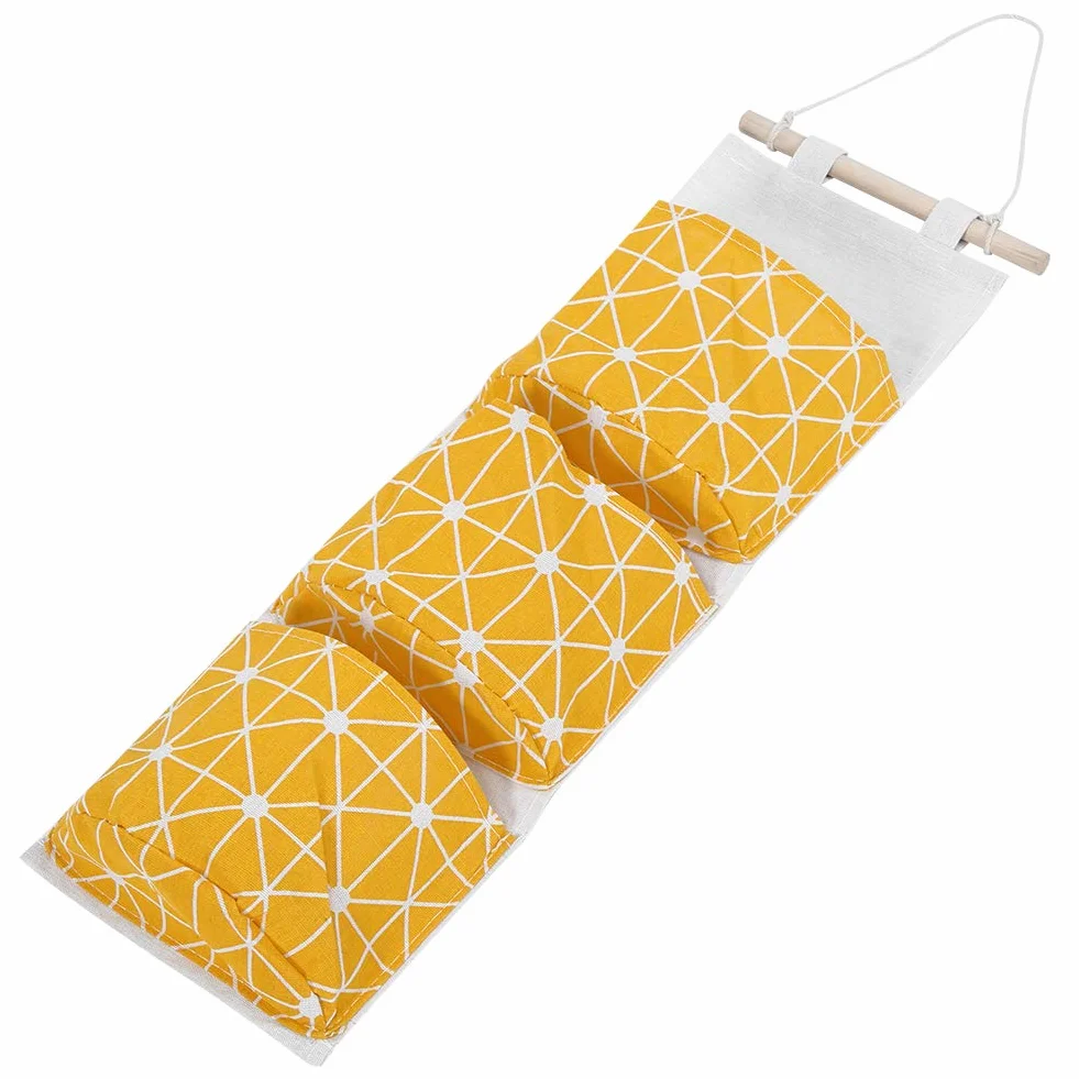 Szafa na ścianę wisząca z kieszeniami 2pcs do sypialni łazienki YELLOW