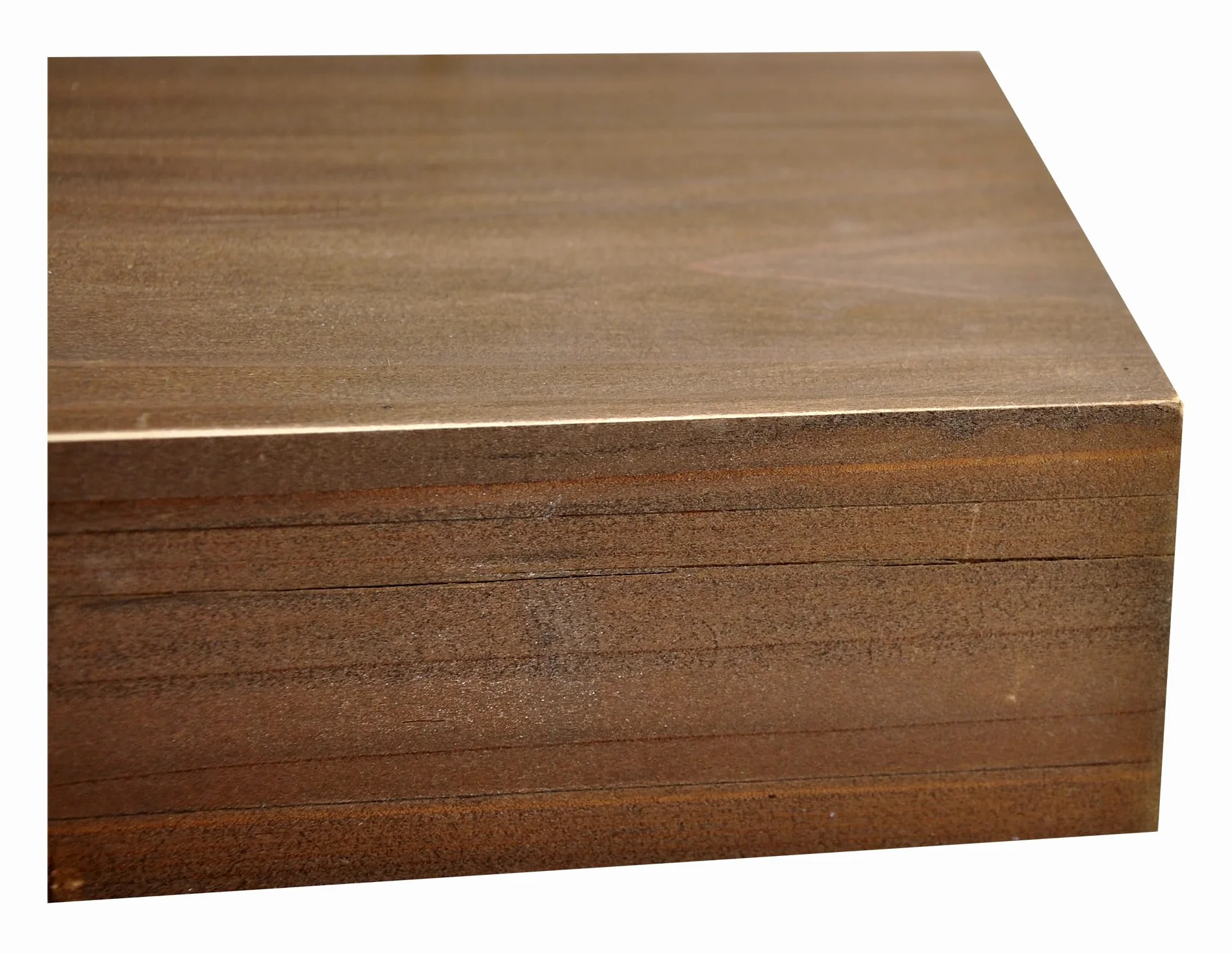 Regał ścienny, wiszący, z litego drewna, brązowy, tekowy, 41,9 x 15,2 x 6,3 cm (szer. x gł. x wys.), rustykalny organizer na zdjęcia, rośliny, trofea i książki, zestaw 2 sztuk, materiały w