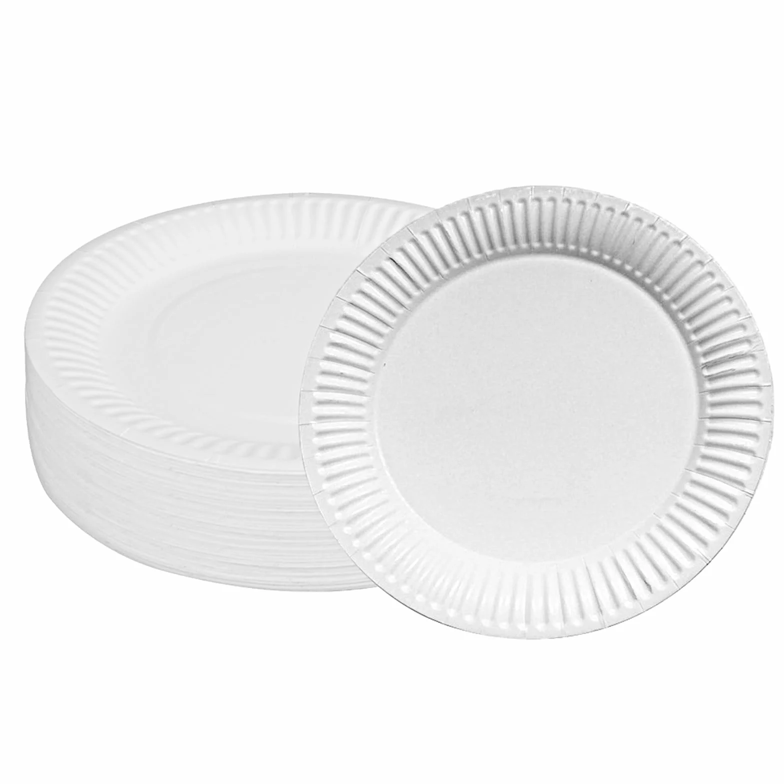 Talerze papierowe 100 sztuk, Talerze jednorazowe, biodegradowalne,odpowiednie na imprezy, grille, urodziny dzieci, wesela, pikniki i inne wydarzenia, Wytrzymałe 250 g/m² (Biały)