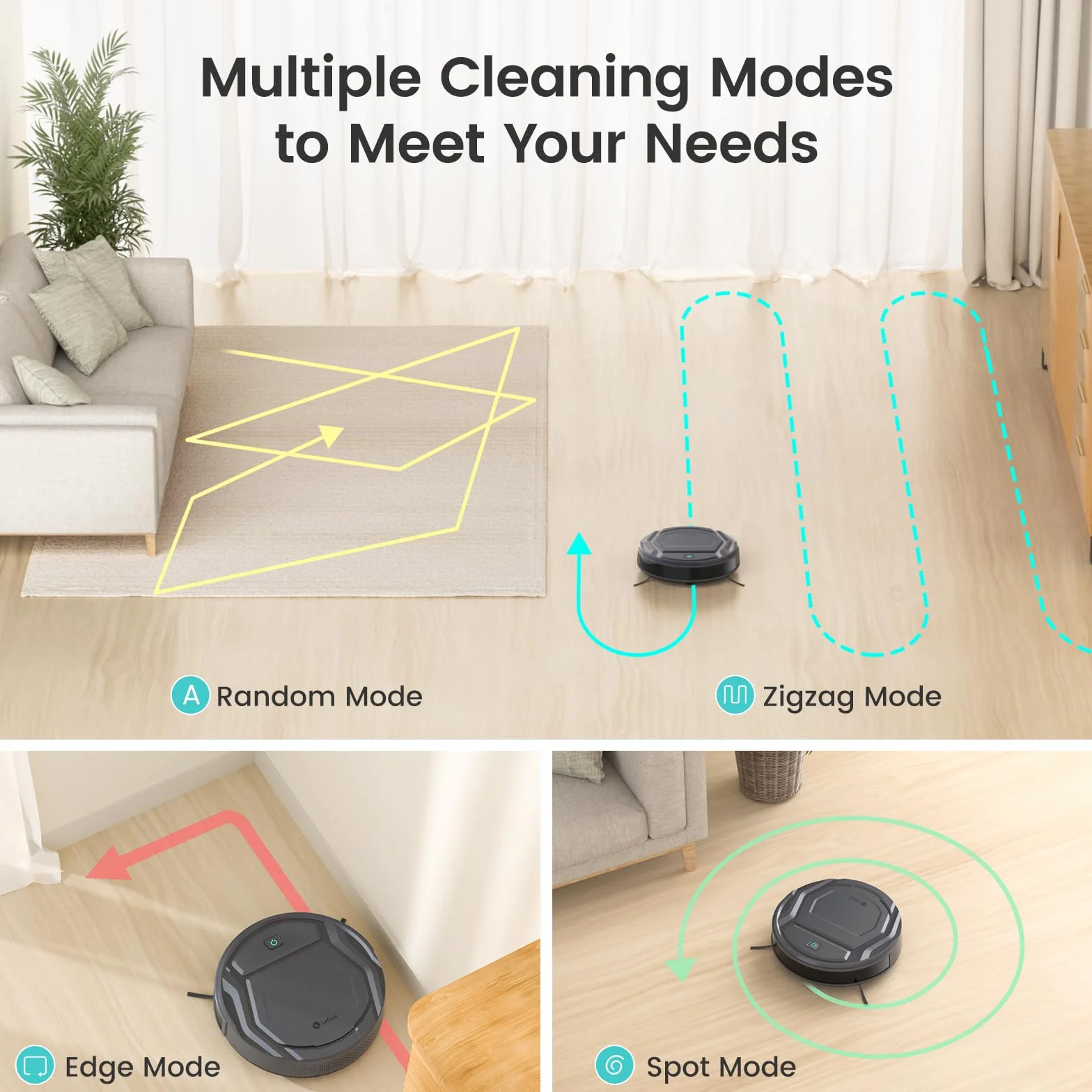 Lefant M210P Robot Odkurzający Super Slim WiFi Samoładujący się Cichy