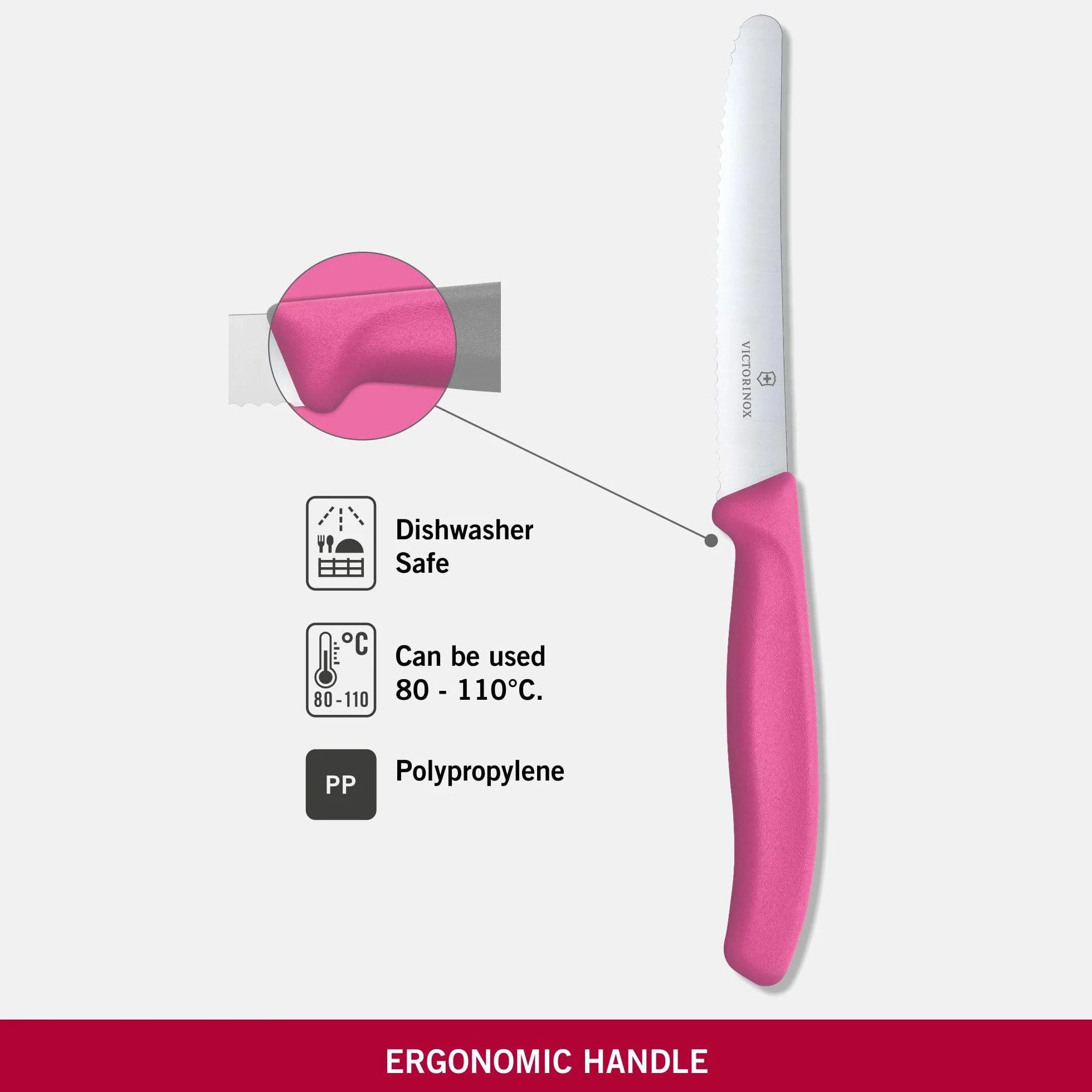 Victorinox Nóż do pomidorów Swiss Classic, różowy