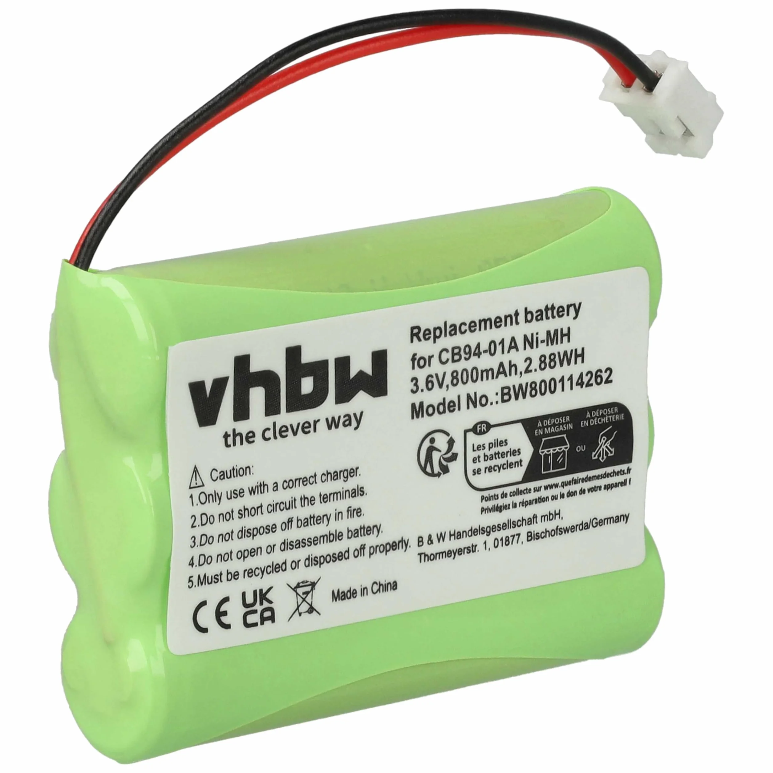 vhbw Akumulator kompatybilny z Motorola MBP668, MBP668CONNECTPU, MBP668PU, MBP853, MBP853CONNECTPU niania niania talker (800 mAh, 3,6 V, NiMH)
