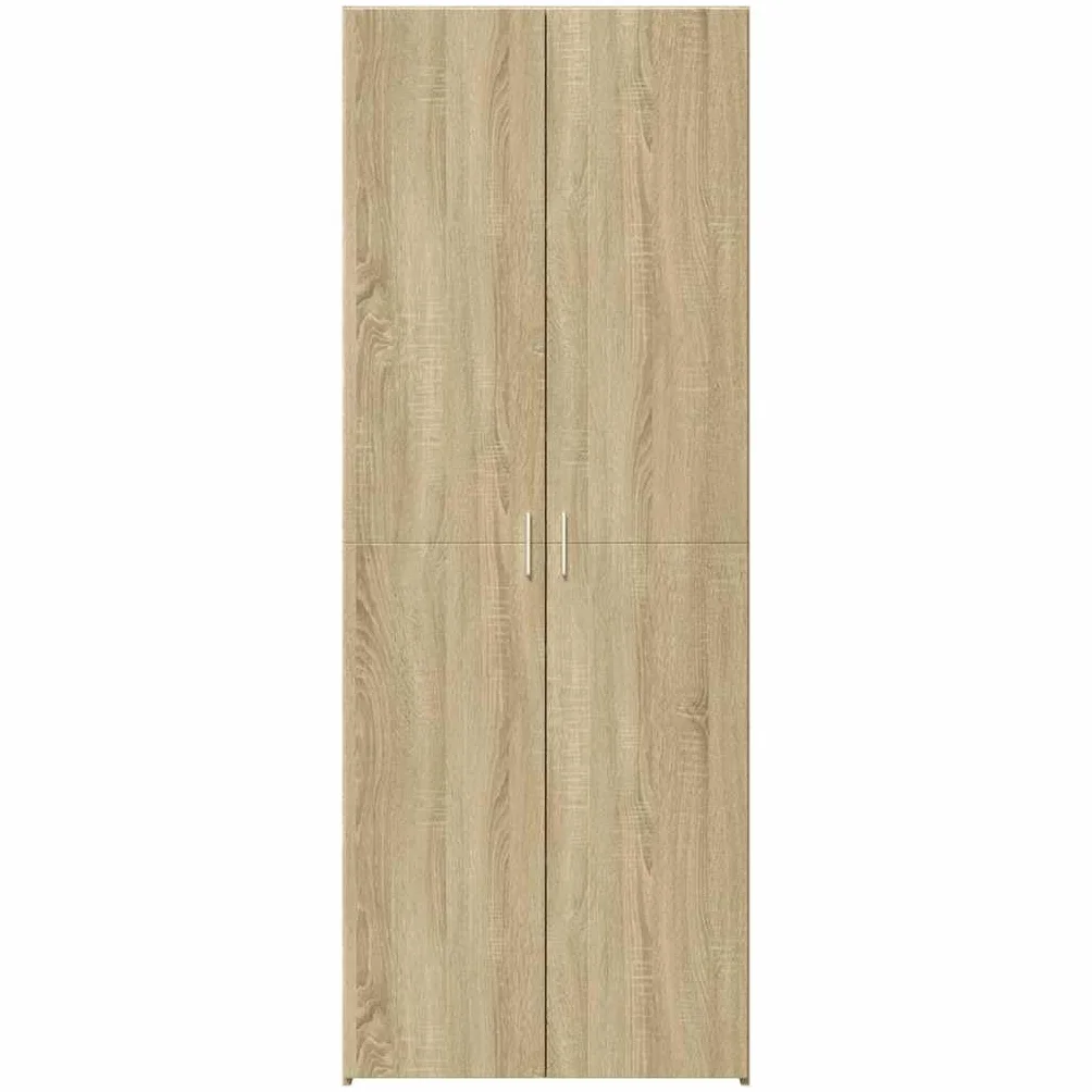 Générique Sonoma wysoki bufet dębowy 70 x 42,5 x 185 cm drewno inżynieryjne, szafka do przechowywania z przegródkami i drzwiami, duża pojemność do salonu, sypialni lub przedpokoju, gładka powierzchnia