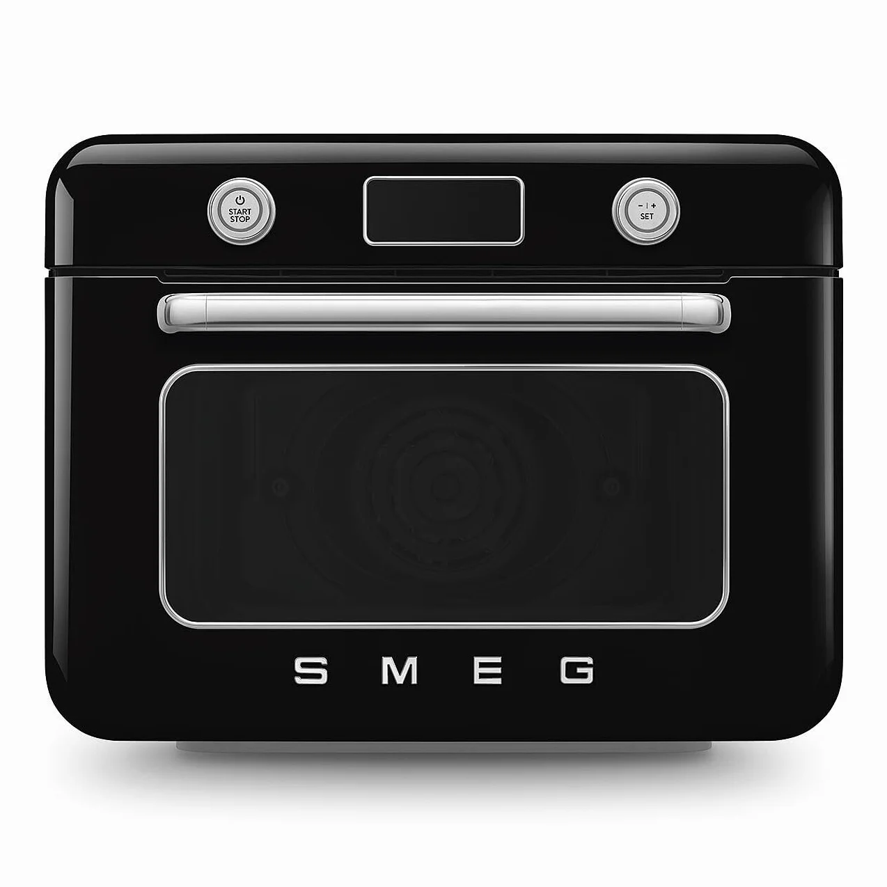 Smeg, Mini piekarnik kombinowany COF01BLEU, 10 funkcji gotowania, 33 automatyczne przepisy, wyjmowany zbiornik, gotowanie na parze, funkcja odkamieniania, moc 1800W, czarny