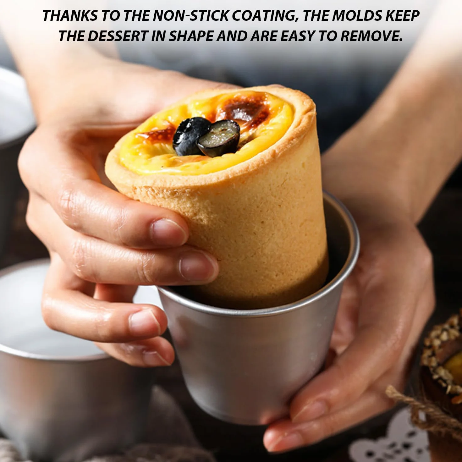 5 sztuk foremek do puddingu, galaretki, nieprzywierające formy do ciast, niezależne foremki do pieczenia, mini talerze do puddingu, odpowiednie do pieczenia i robienia deserów.