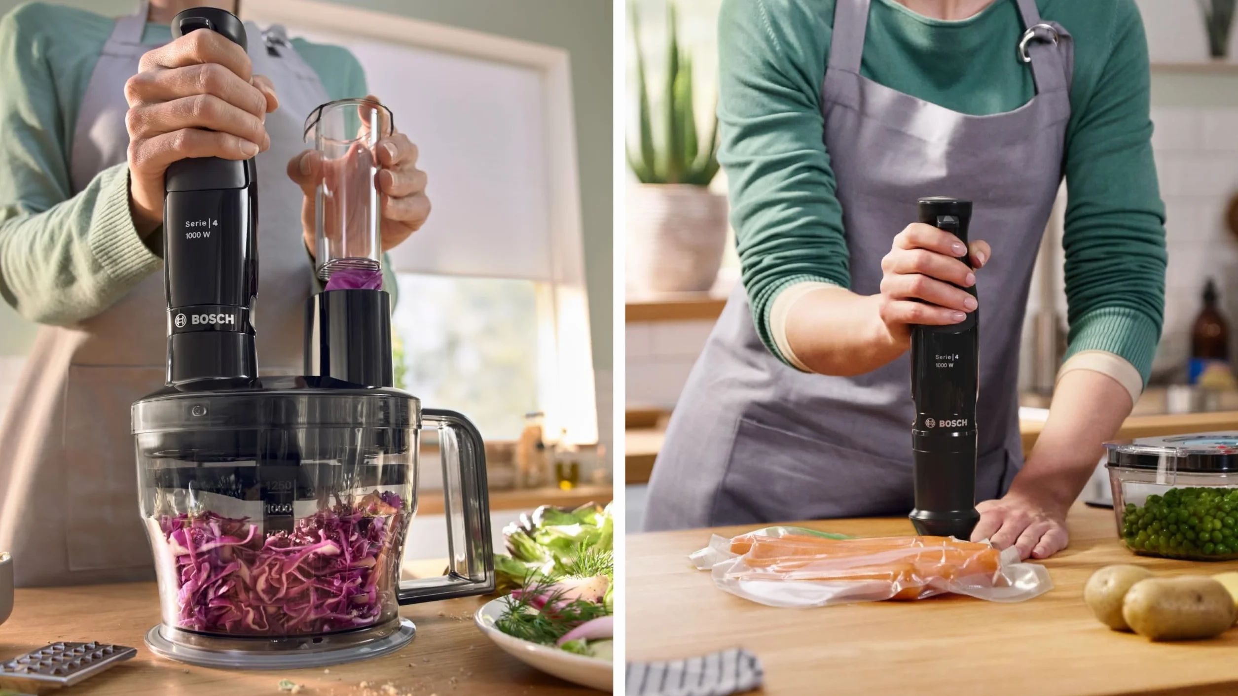 Bosch Blender blenderowy ErgoMaster Series 4, 1000 W, dynamiczna regulacja prędkości, system QuattroBlade - akcesoria w zestawie