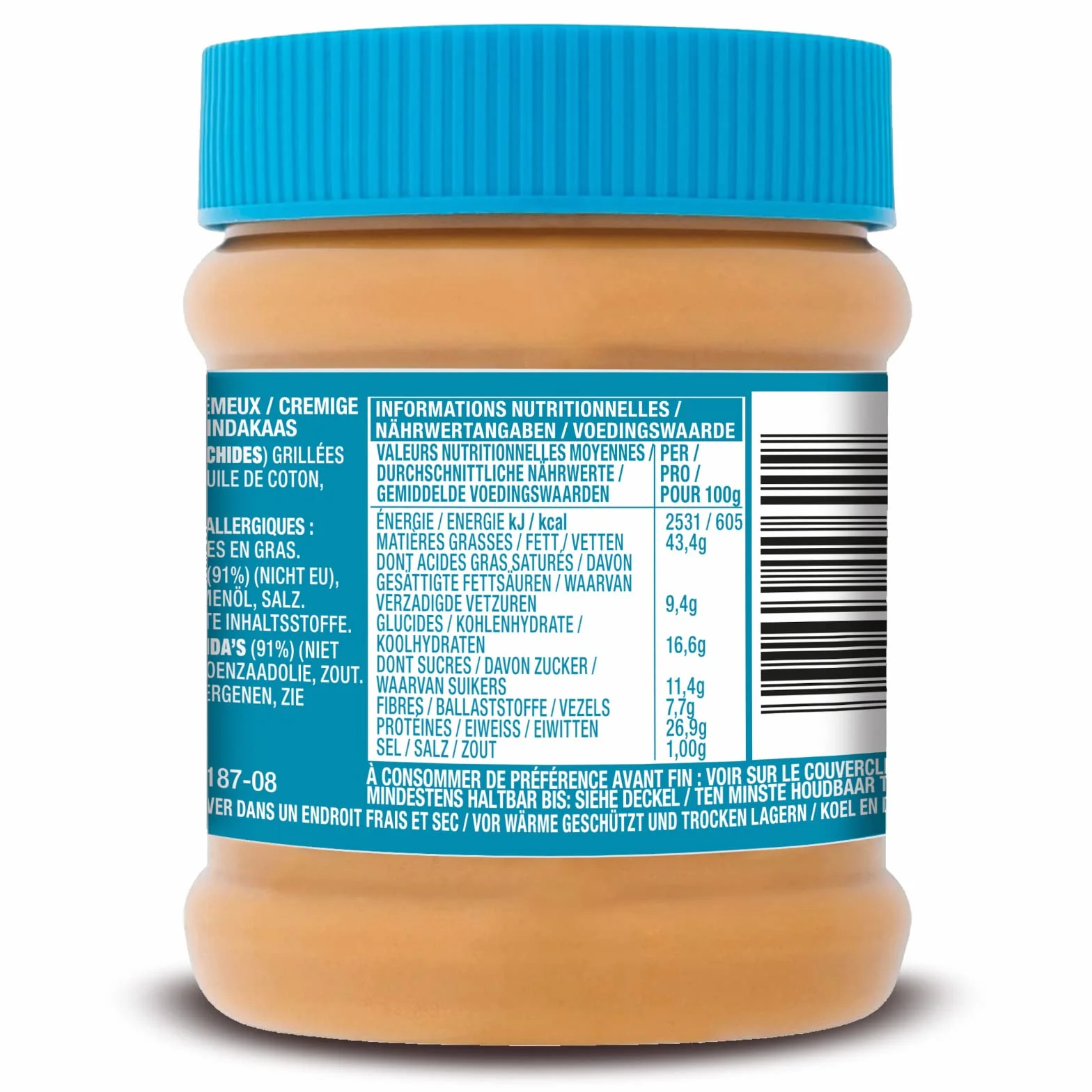 SKIPPY 2 x 340 g masło orzechowe "kremowe" masło orzechowe bez oleju palmowego bardzo gładkie i 91% orzeszki ziemne bez kawałków pyszne masło orzechowe o pełnym i kremowym smaku