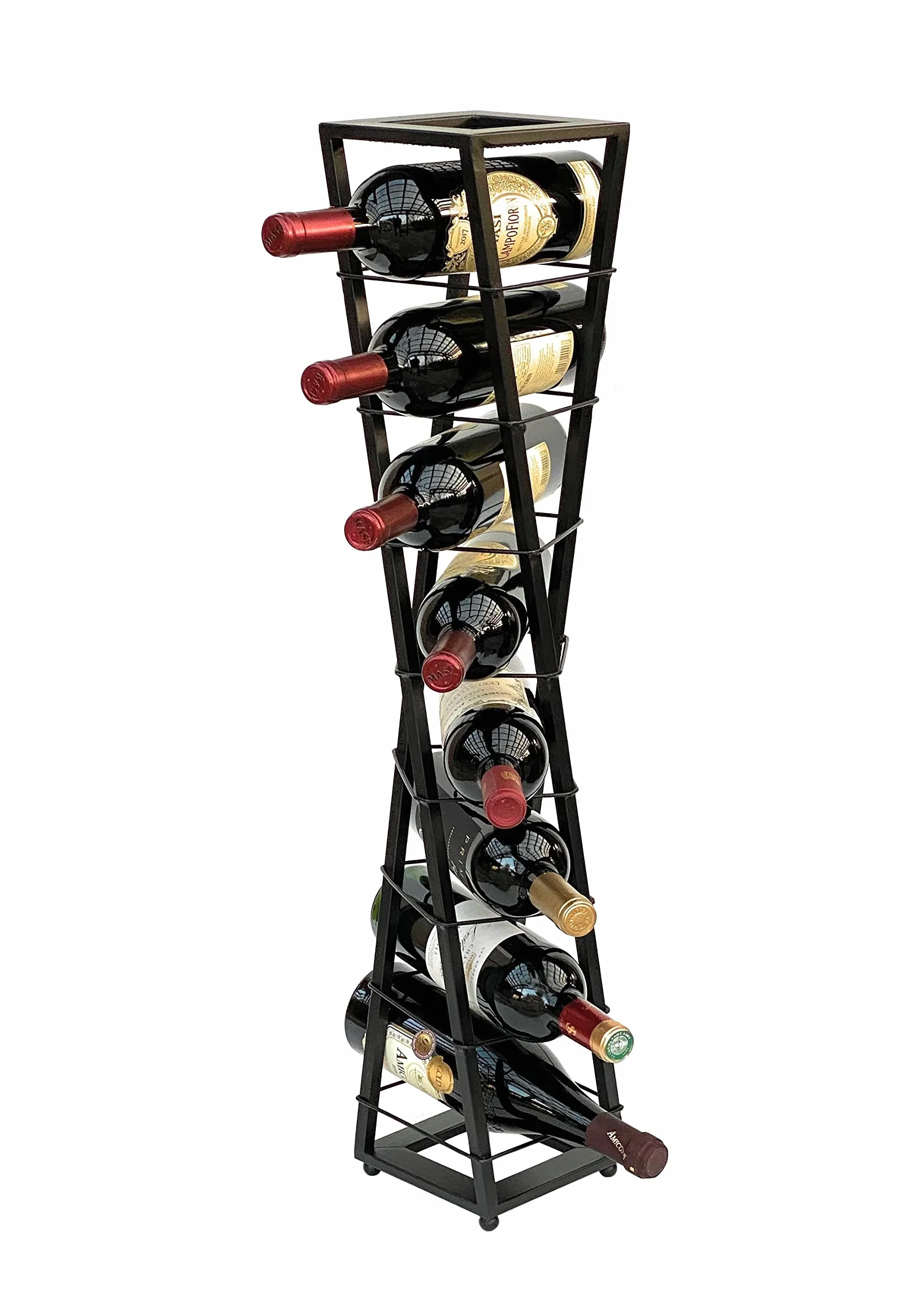 DanDiBo Esperanza Design stojak na wino, metalowy, czarny stojak na kwiaty, 80 cm, stojak na butelki, stojak na butelki, czarny stojak na kwiaty