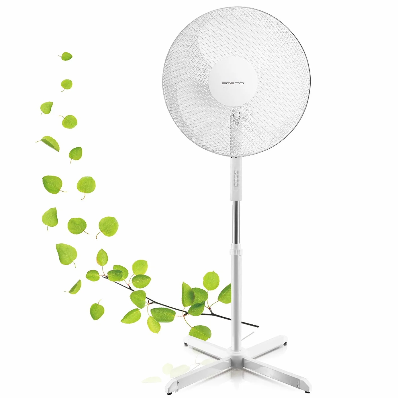 Emerio Fn-114204 Wentylator Stojący, Biały, 125 cm
