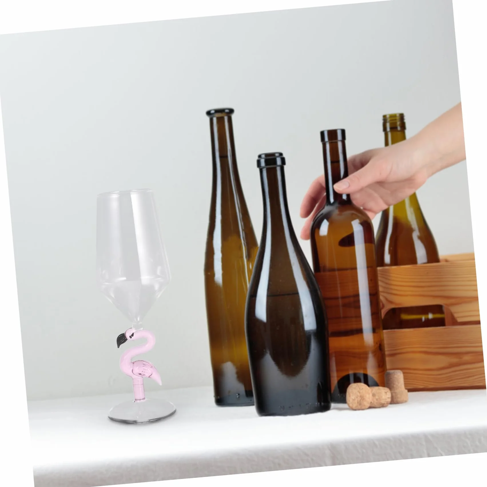 Alipis 500ml Pojedynczy Flamingowy Kieliszek Do Wina Elegancki Pojemnik Na Wino Na Imprezy