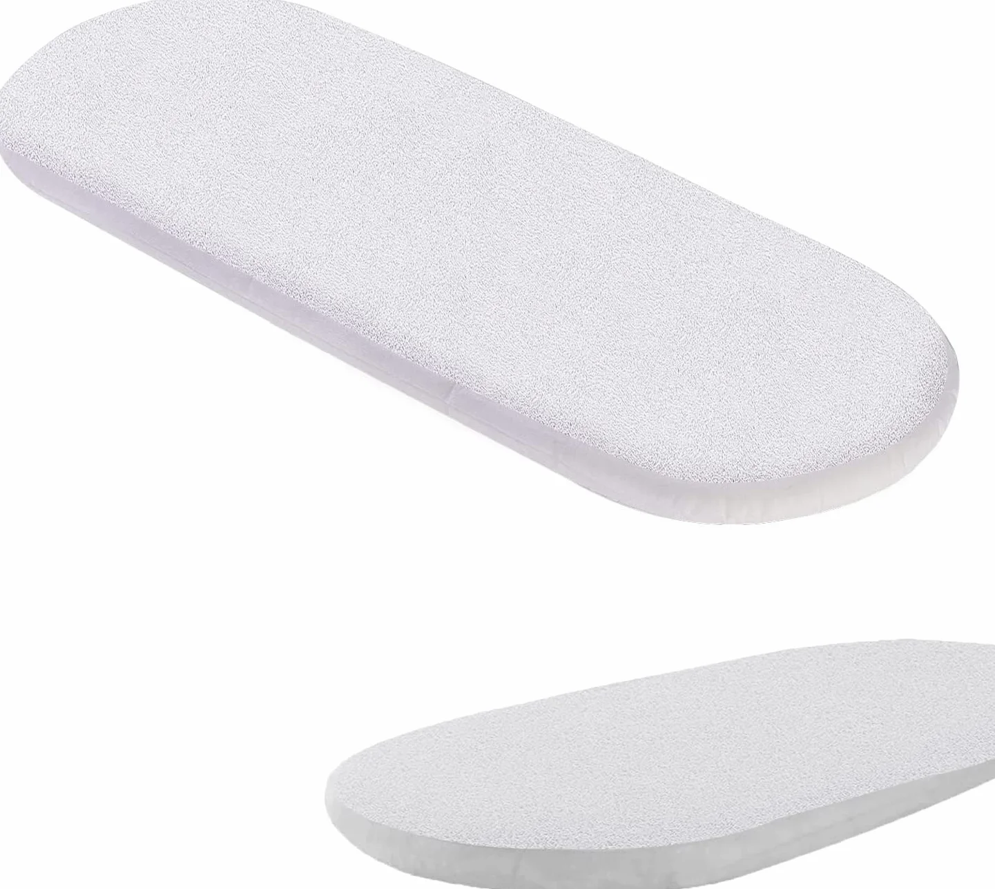 Linens World 100% bawełna, wodoodporny ochraniacz na materac do kosza Mojżesza - niealergiczny i oddychający - ochraniacz na materac na kosz Mojżesza bez głośnego kosza mojżesza wodoodporny ochraniacz na materac (35 x 75 cm)