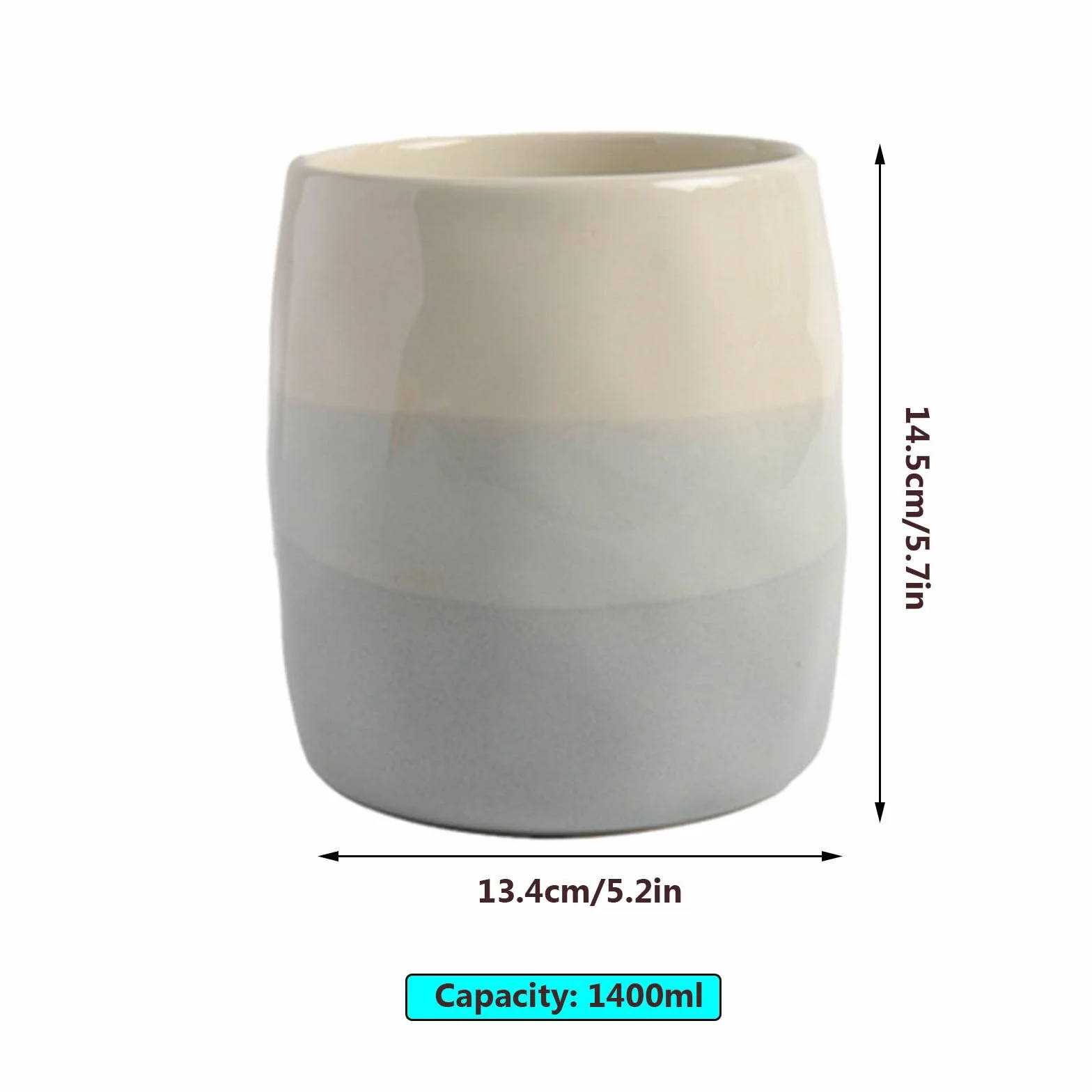 Uchwyt na przybory kuchenne, 10 cm szer. + 10 cm wys. / 14 cm szer. + 14 cm wys. ceramiczny uchwyt na przybory kuchenne na blat, duże naczynia kuchenne do dekoracji blatu kuchennego, organizer na