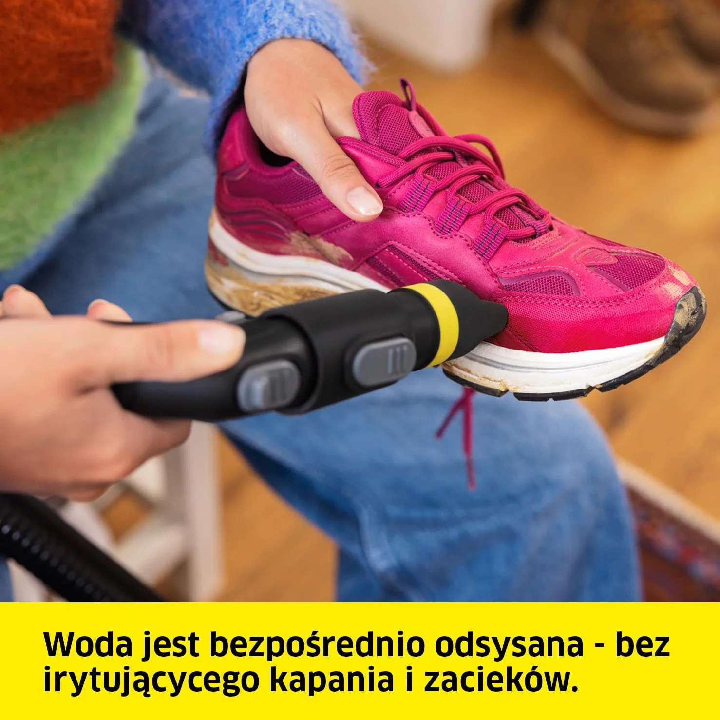 Kärcher Shoe Cleaner SE 3 Compact oryginalne akcesorium do odkurzaczy piorących, czyszczenie obuwia, miękkie włosie, funkcja płukania
