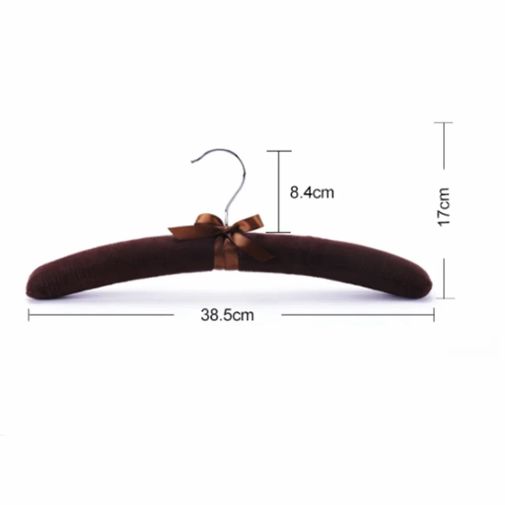 Tkanina tekstylna jest zawinięta w torbę z bilardową sweter bez pośpiechu ubrania do wsparcia wieszaka na ubrania domowe (Color : Brown, Size : 38.5 * 17cm)
