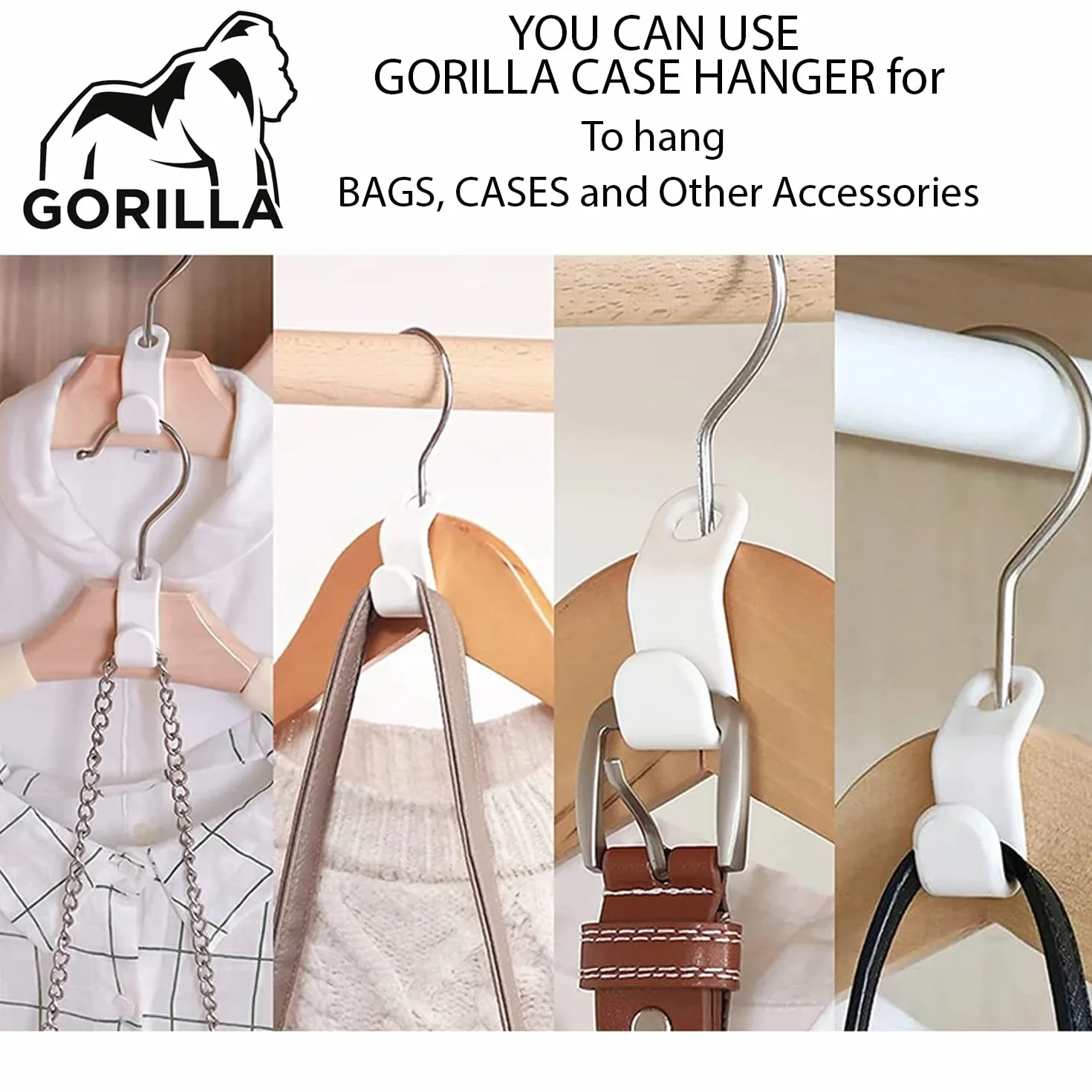 Clothes Hanger Connector Hooks 20 PCS Heavy-Duty Space Saving Clothes Organizer