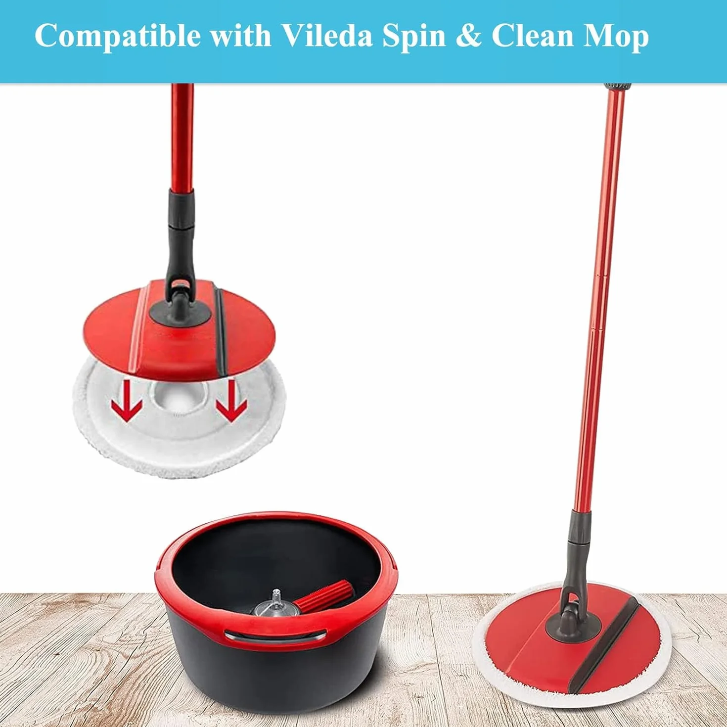 Wkład do mopa z mikrofibry Spin and Clean Mop 2 szt.