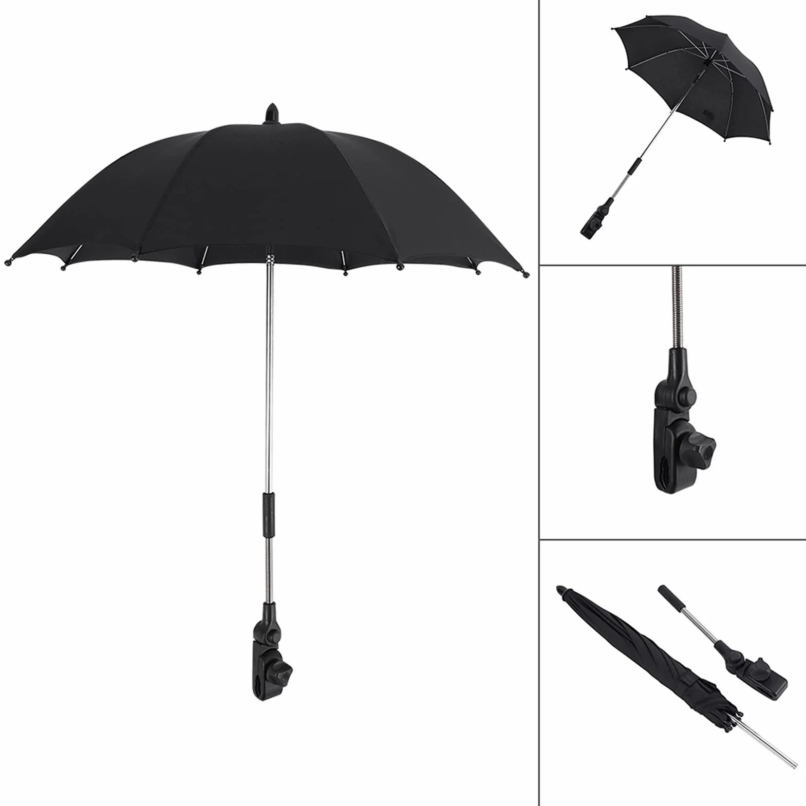 Wózek Dziecięcy Wózek Inwalidzki Spacerowy Parasol Chroniący Przed Promieniami UV Ochrona Przed Deszczem Słonecznym Regulowany Parasol na Krzesło do Wózka Wózki Dziecięce Przeciwsłoneczny