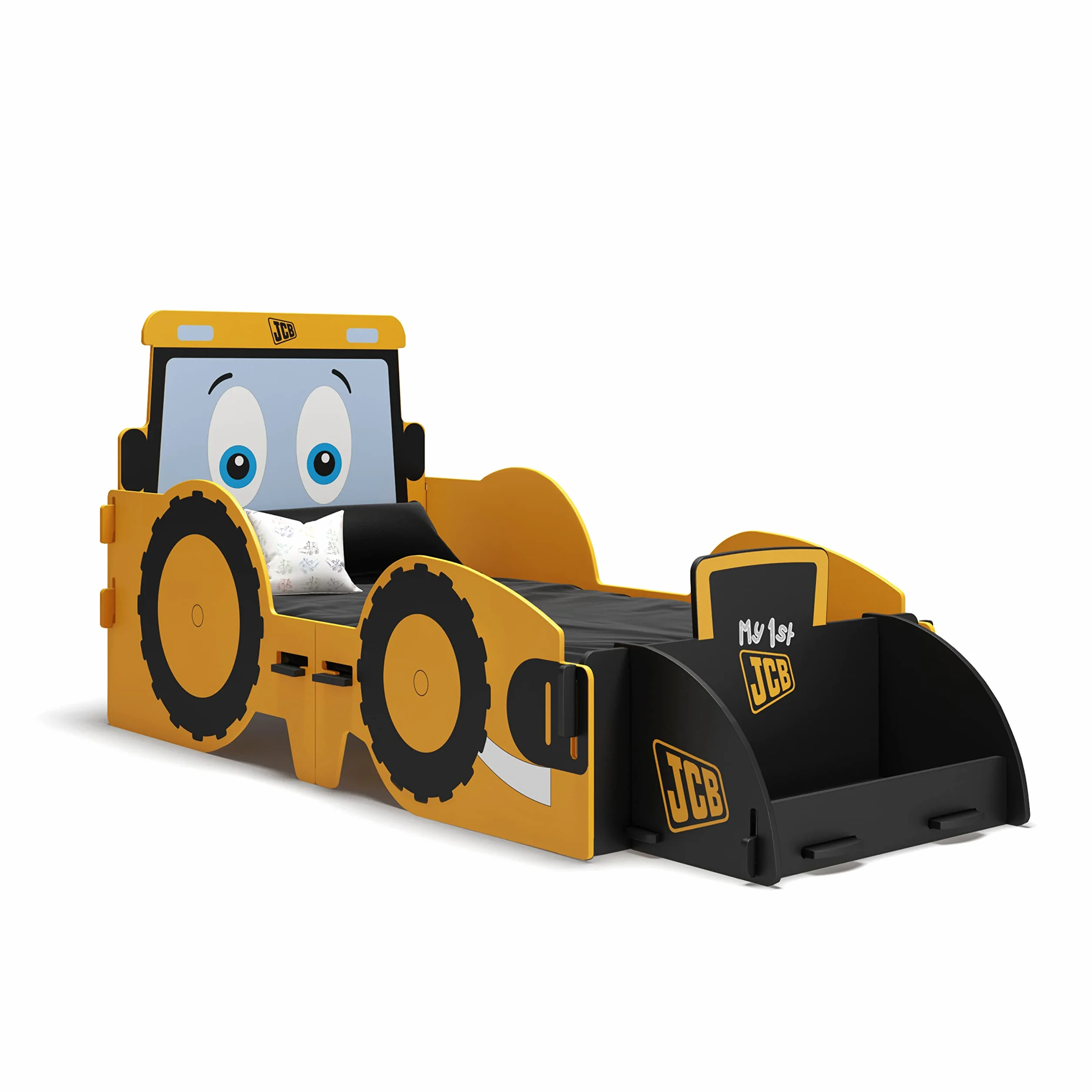 Kidsaw JCB JCB JCB łóżko dla dzieci - rama łóżka dla dzieci i małych dzieci - meble do sypialni dla juniorów - kolor pomarańczowy