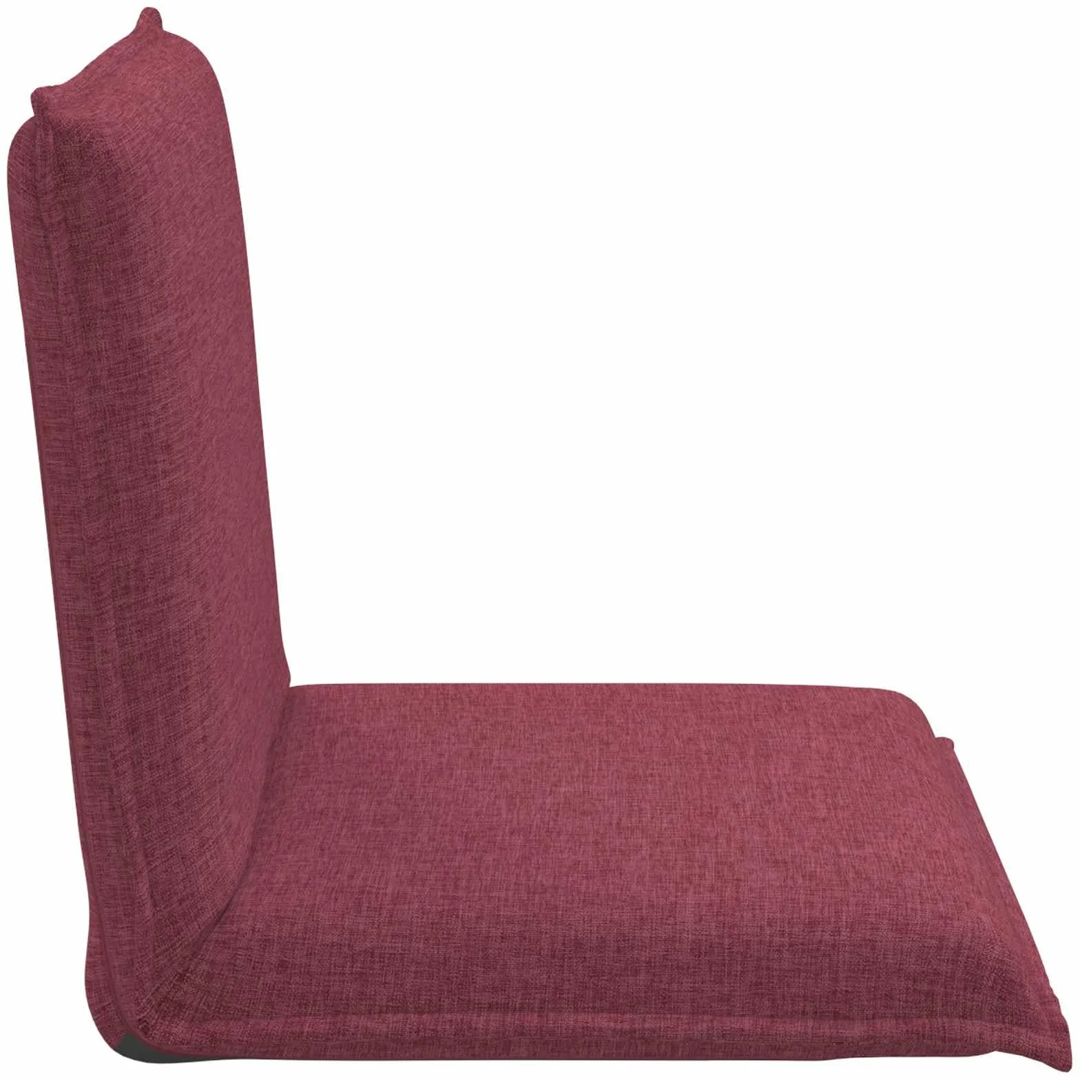Krzesło podłogowe w kolorze czerwonego wina z materiału 54 x 64 x 59 cm, składane i regulowane oparcie, wyściełane i ergonomiczne, do jogi, medytacji, czytania i grania w pomieszczeniach