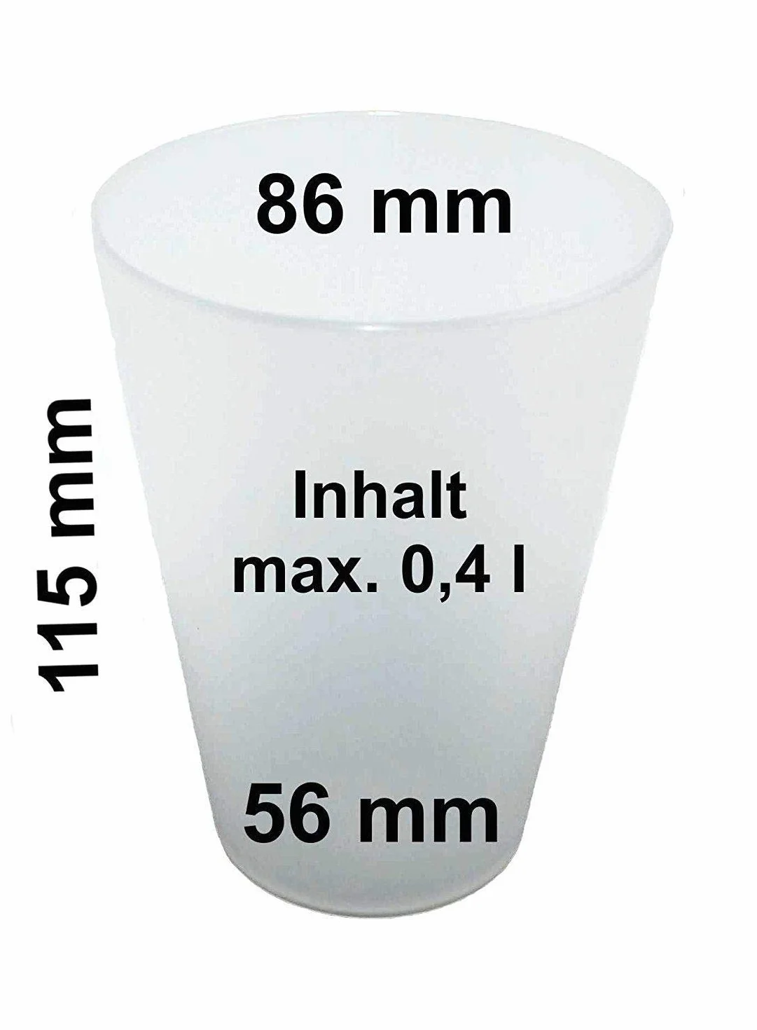 S&S-Shop 100 plastikowych kubków do picia 0,4 l – przezroczyste – kubki wielokrotnego użytku / kubki imprezowe/kubki