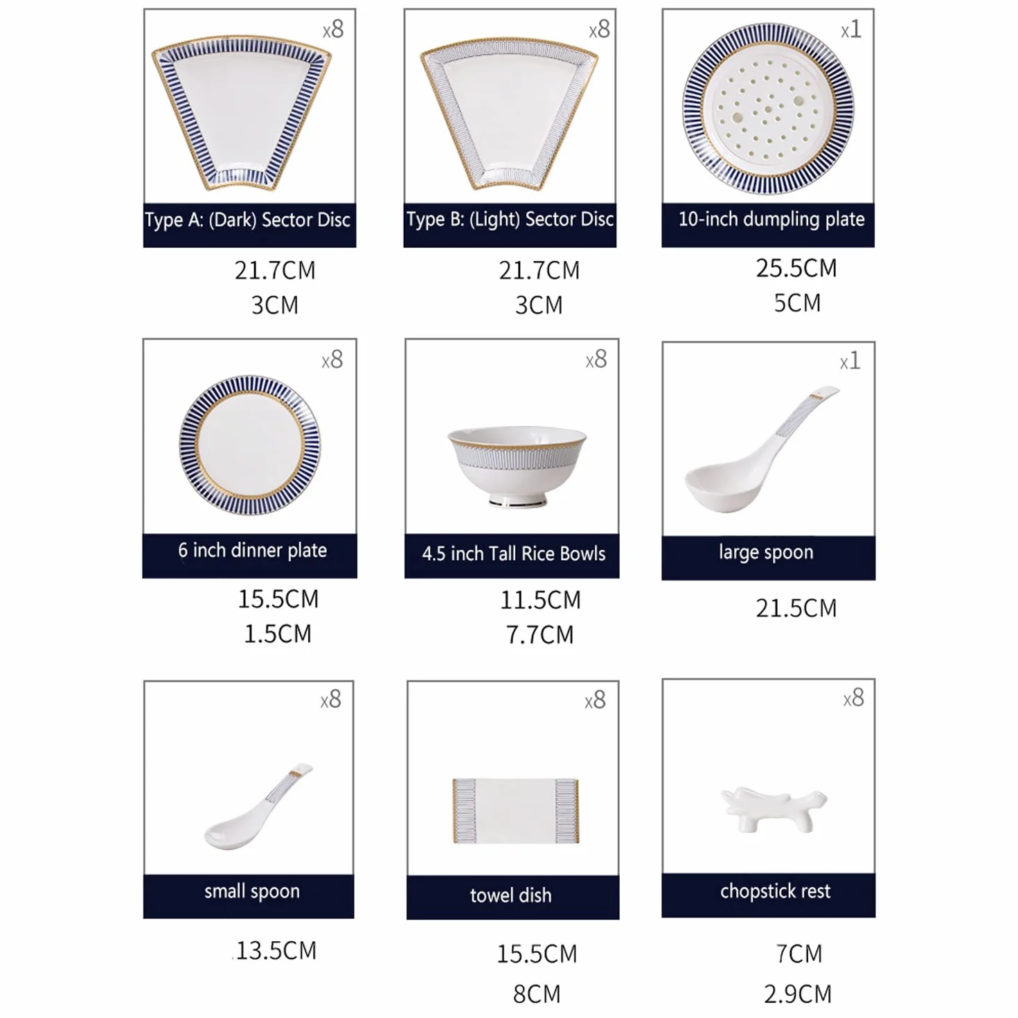 H3TF5J Zestaw stolików w Chinach kości, piekarnik mikrofalowy, zmywarka do naczyń, prezent ślubny, nowoczesny i prosty, lekkie luksusowe miski ceramiczne i talerze (OneColor)
