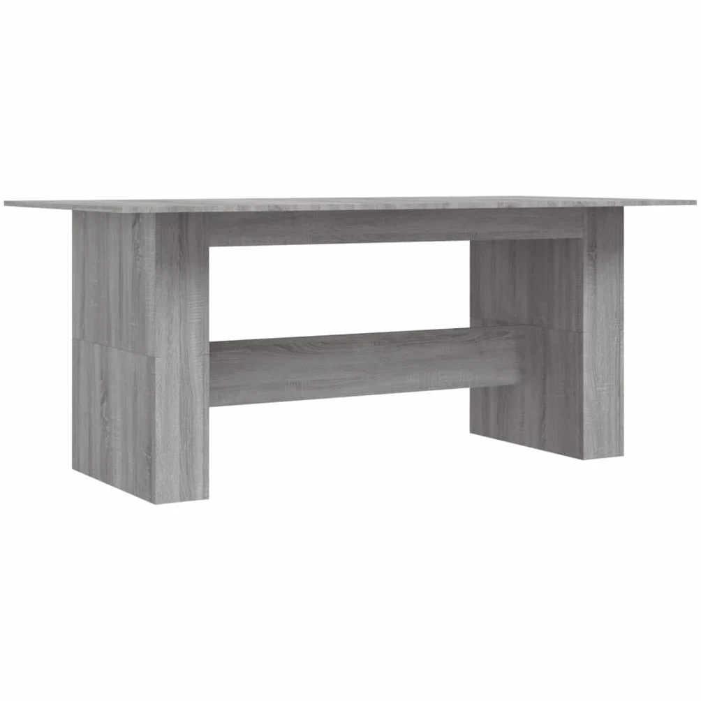 Stół do jadalni Sonoma szary, 180 x 90 x 76 cm, wytrzymały materiał drewnopochodny, minimalistyczny stół kuchenny, uniwersalny stół do jadalni do domu