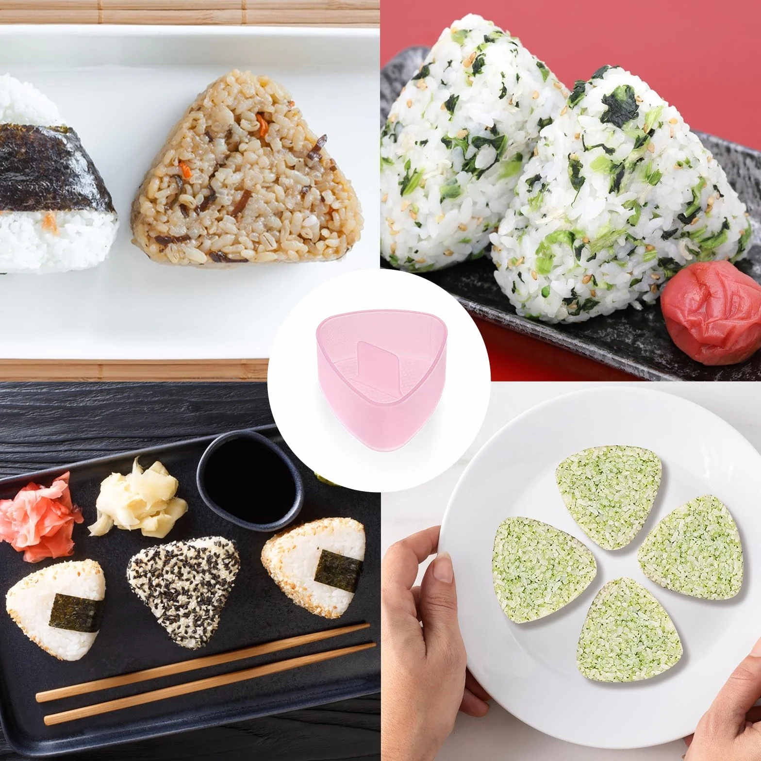 KALIONE Trójkątna prasa onigiri forma do kulek ryżowych wyciskarka sushi