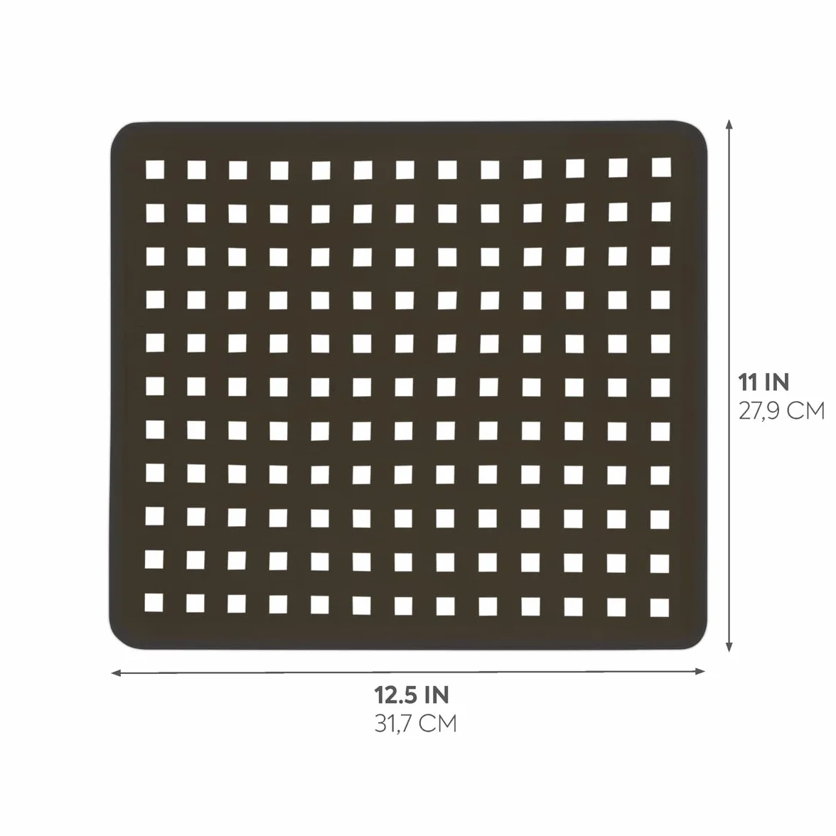Idesign Interdesign Euro Mata do Zlewu, Czarny, 28 cm x 31.8 cm