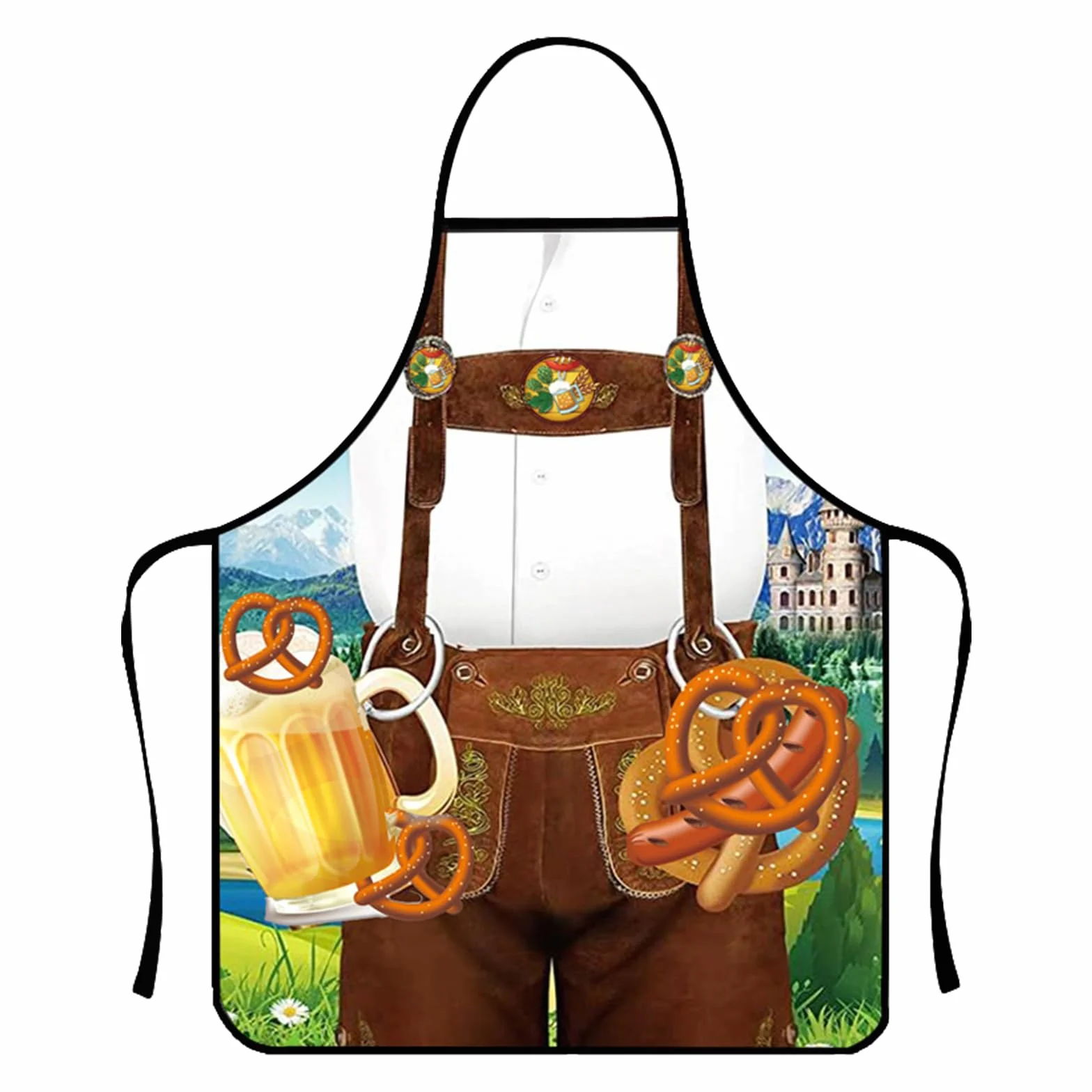 Münchner Oktoberfest fartuch kucharski męski – zabawny fartuch do grillowania i fartuch Dirndl na Oktoberfest, spersonalizowany i jedyny w swoim rodzaju, zabawny, przylegający, wodoodporny fartuch