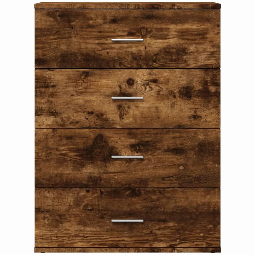 Générique 2-częściowy bufet wędzony dąb 60 x 39 x 80 cm, wytrzymały mebel do przechowywania z dużą przestrzenią na czasopisma i książki, praktyczny i stabilny design.