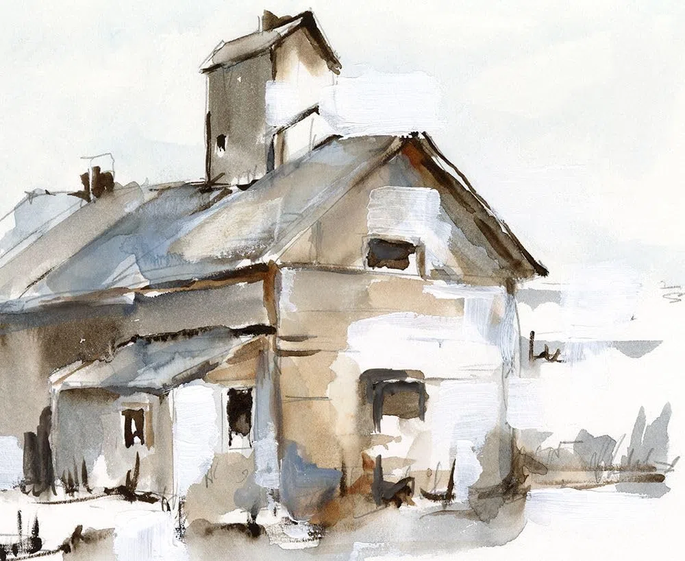 Dilapidated Barn II plakat wydruk - Ethan Harper (24 x 18)