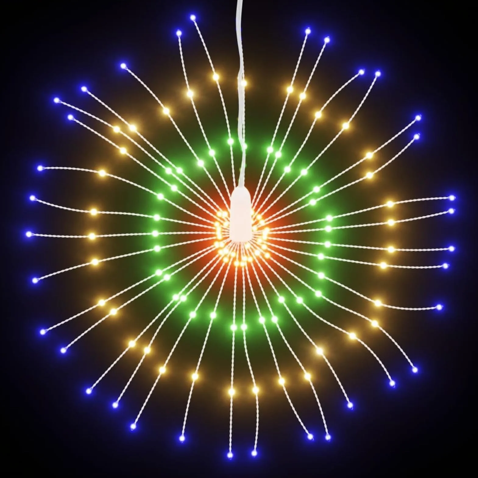 Homgoday Dekoracje świąteczne, dekoracje świąteczne, dekoracje świąteczne na zewnątrz, oświetlenie świąteczne galaktyka 140 diod LED 8 szt. wielokolorowe 17 cm