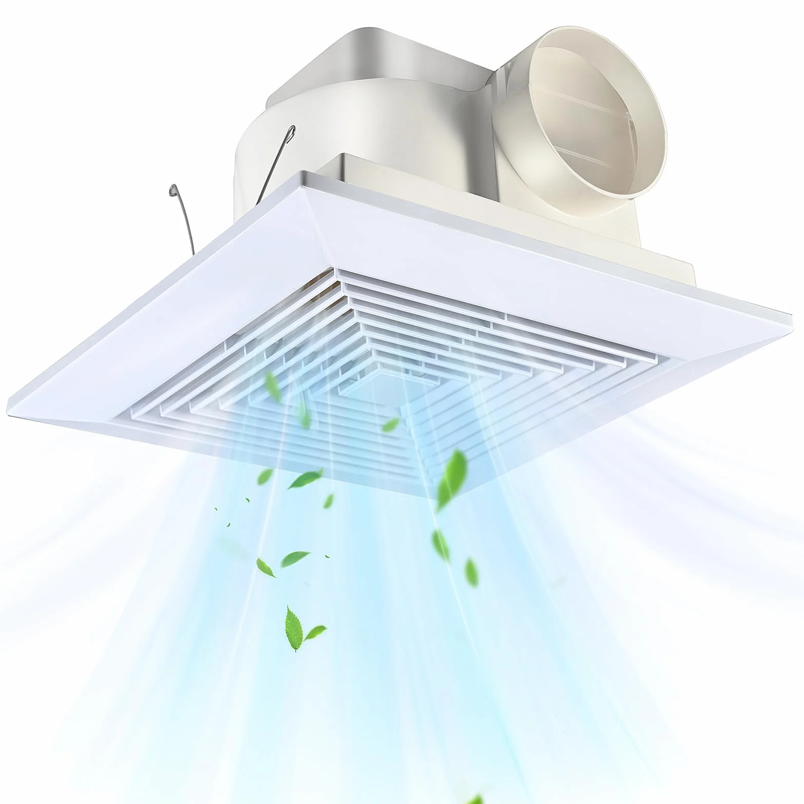 FEITON 110 CFM wentylator wyciągowy do łazienki, do montażu sufitowego, 30 W, 110 V, 1,0 dźwięku, cichy wentylator kwadratowy, kanał 10 cm, otwór montażowy 20 x 20 cm