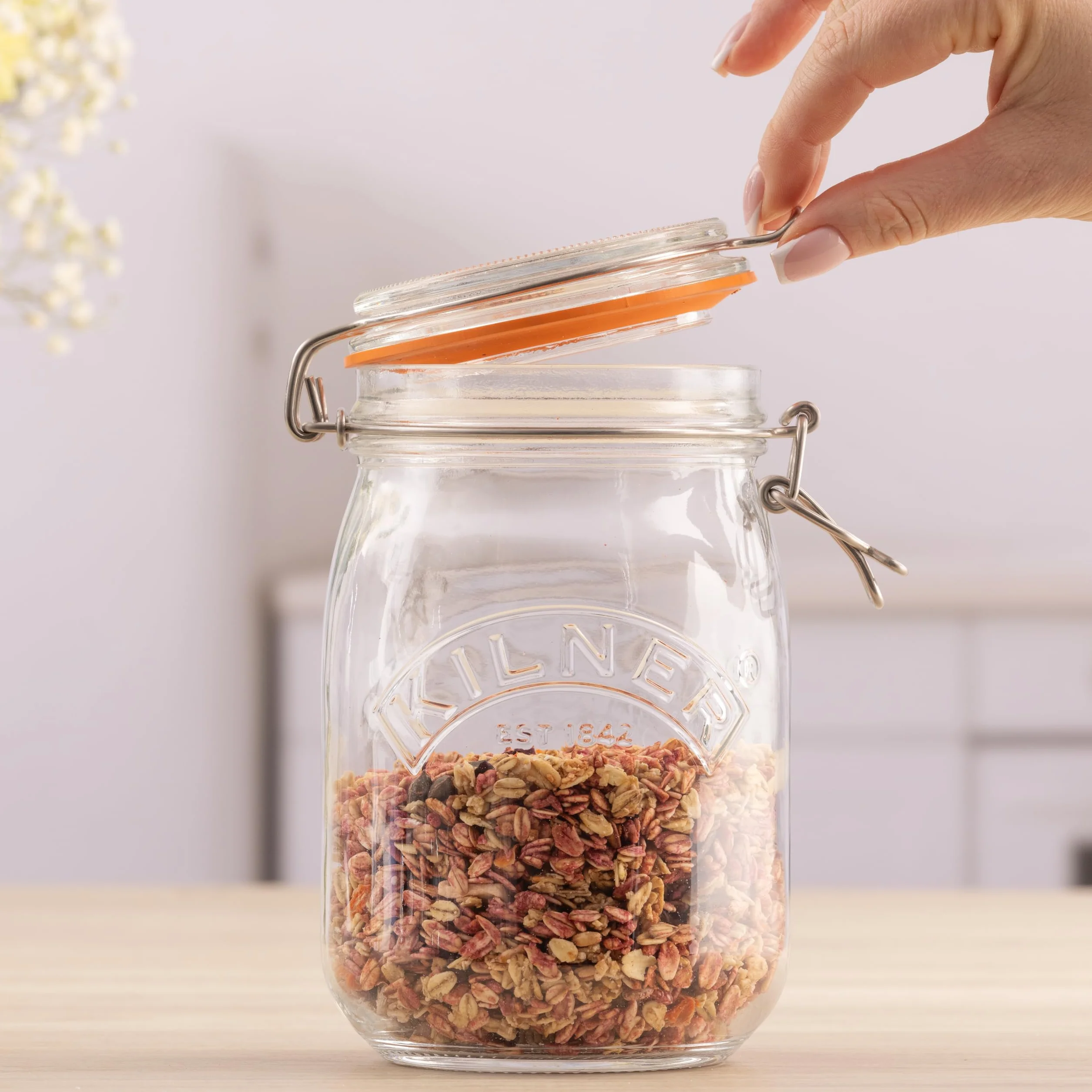 Kilner Szklany słoik z okrągłym klipsem, 1 l