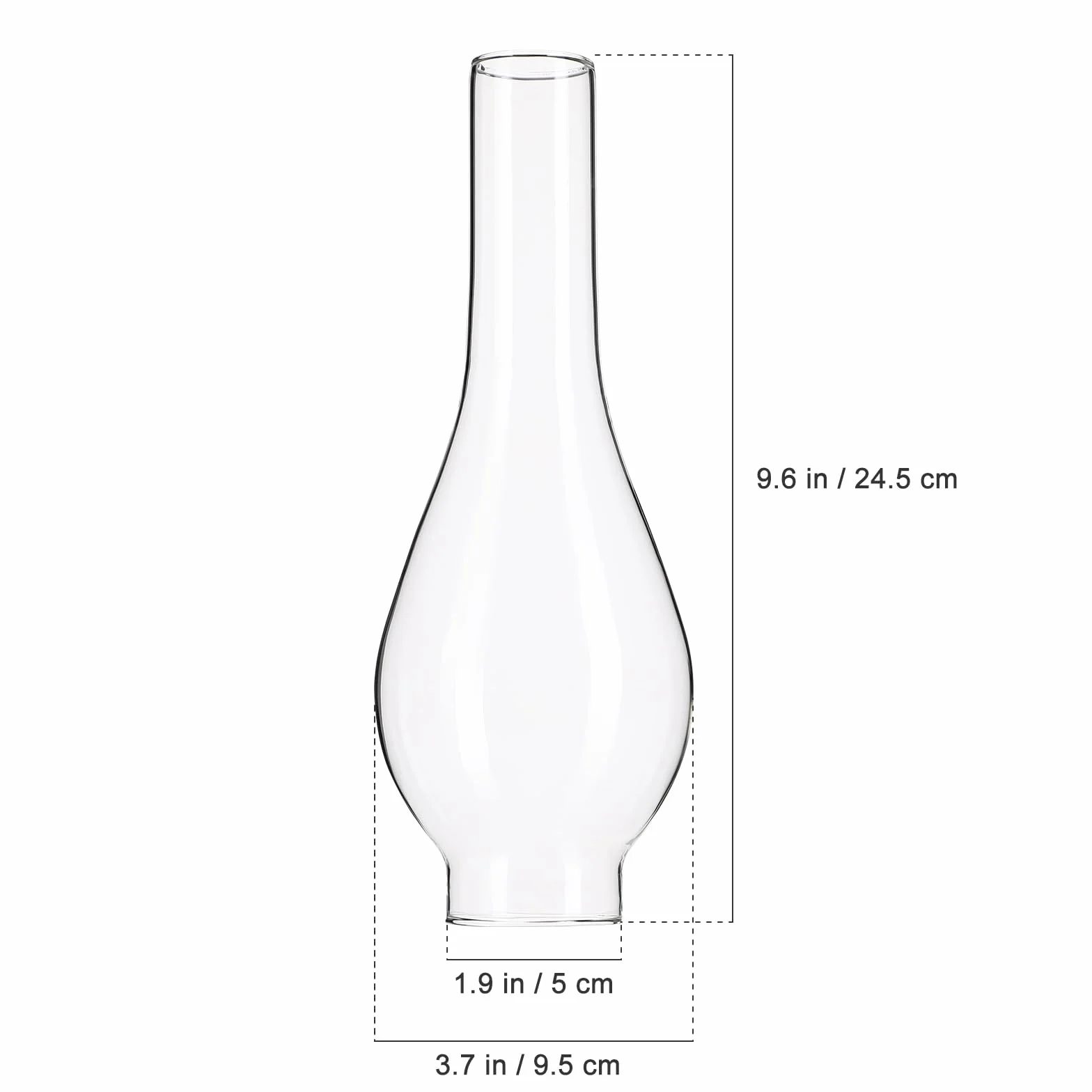Iplusmile Lampa Olejowa - Cylinder Szklany, Klosz Zamienny Do Lampy Naftowej, Średnica Górna 3,8 cm, Dolna 5 cm