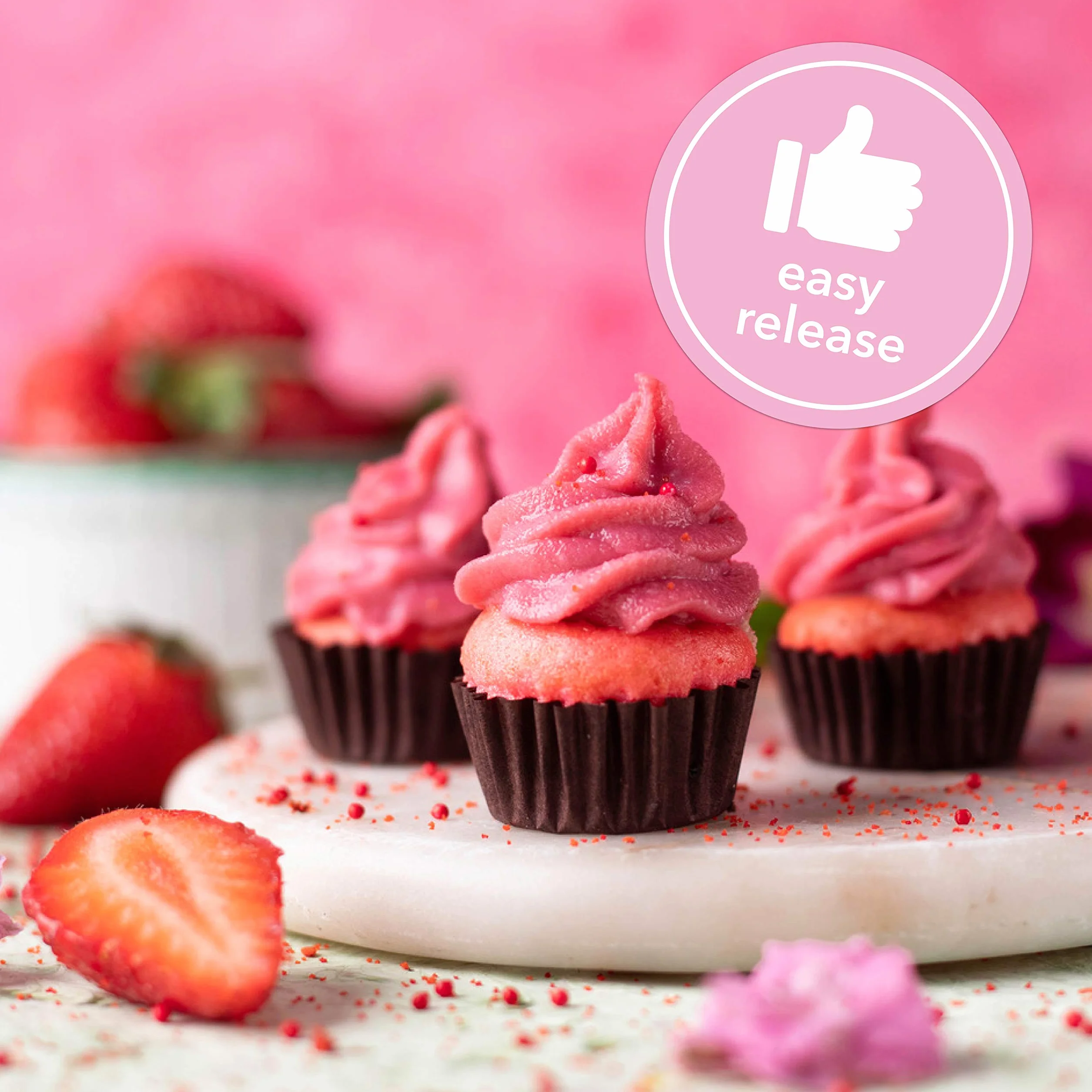Plasticpro Foremki do muffinek z folii aluminiowej wielokrotnego użytku i jednorazowe, pomieści 12 mini babeczek / folii do muffinek opakowanie 50 sztuk