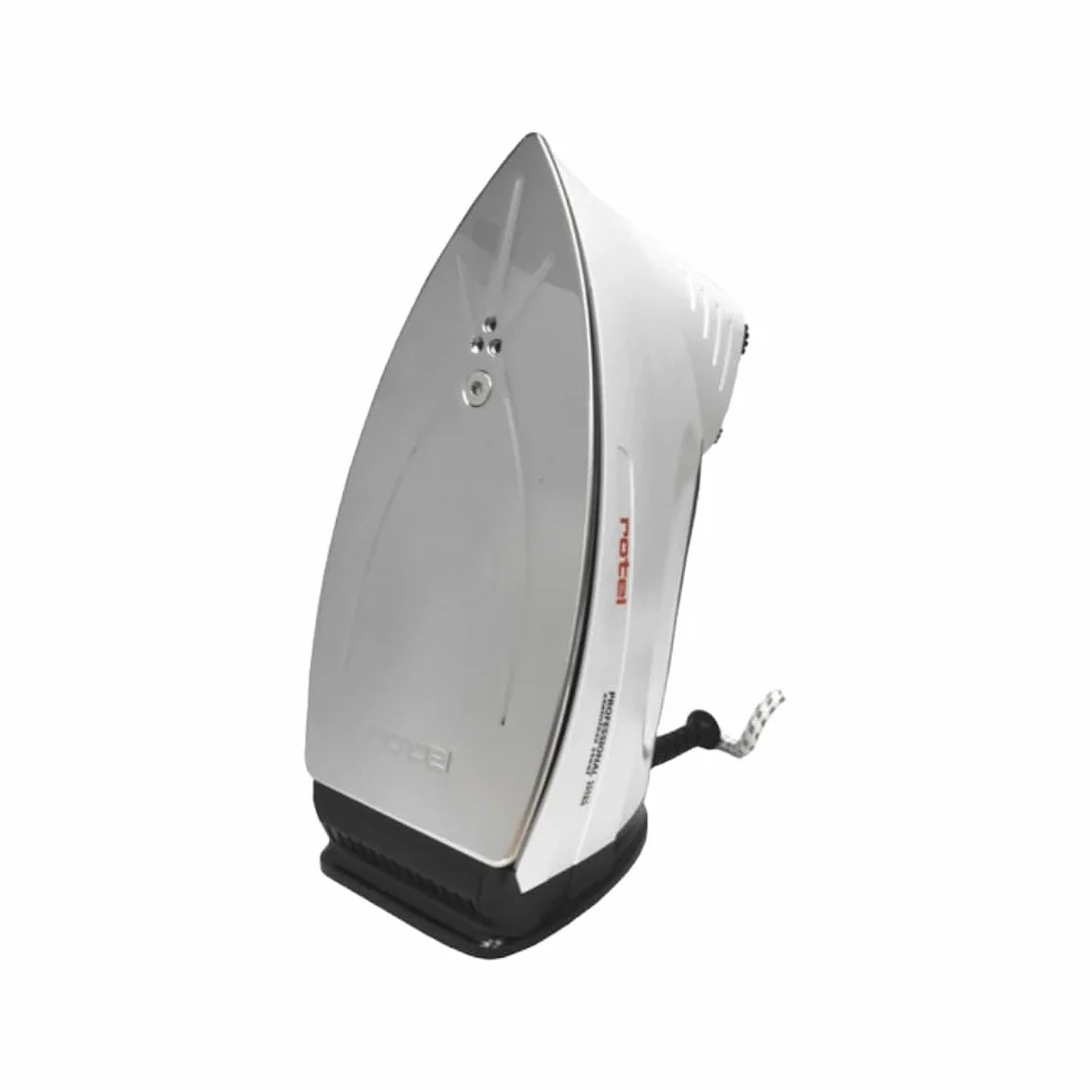 Rotel Professional extra stainless steel oryginalne żelazko parowe z wysokiej jakości podeszwą ze stali nierdzewnej, w zestawie pokrowiec na deskę do prasowania ze stylowymi kółkami / 800 W / izolowany zbiornik 300 ml
