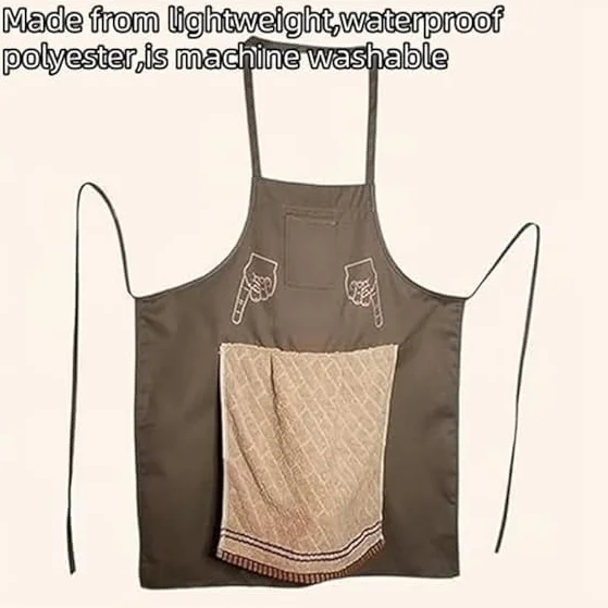 Chef's Prank Apron, Works Apron for Prank Adult Hilarious Creative Prank Aprons, humorystyczny fartuch szefa kuchni, fantazyjny fartuch, niespodzianka ukrywanie się w kieszeni śmieszne prezenty